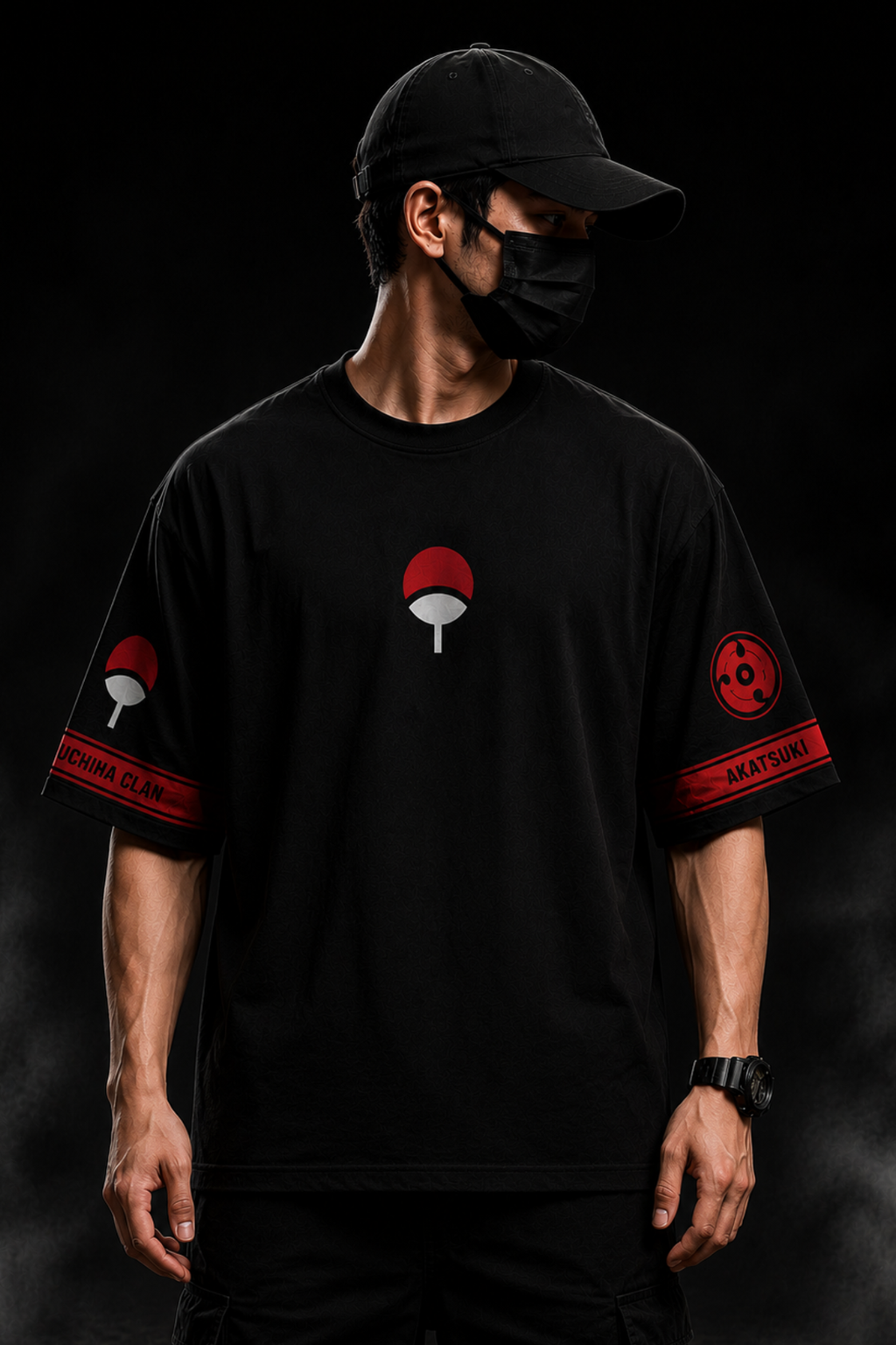 Itachi Uchiha 01 Oversized T-shirt  -Black