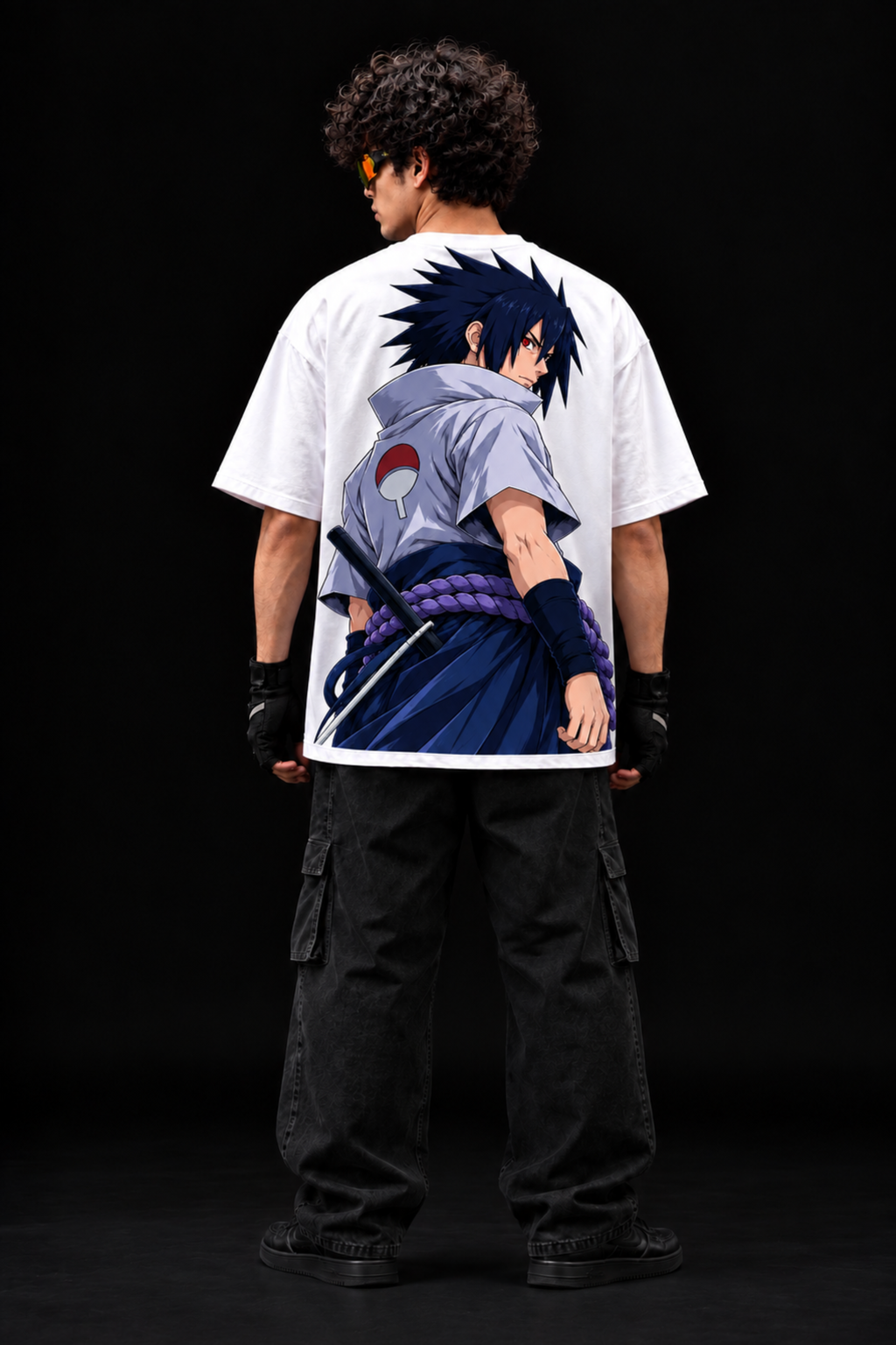 Sasuke Shadow Avenger Oversized Tee – White