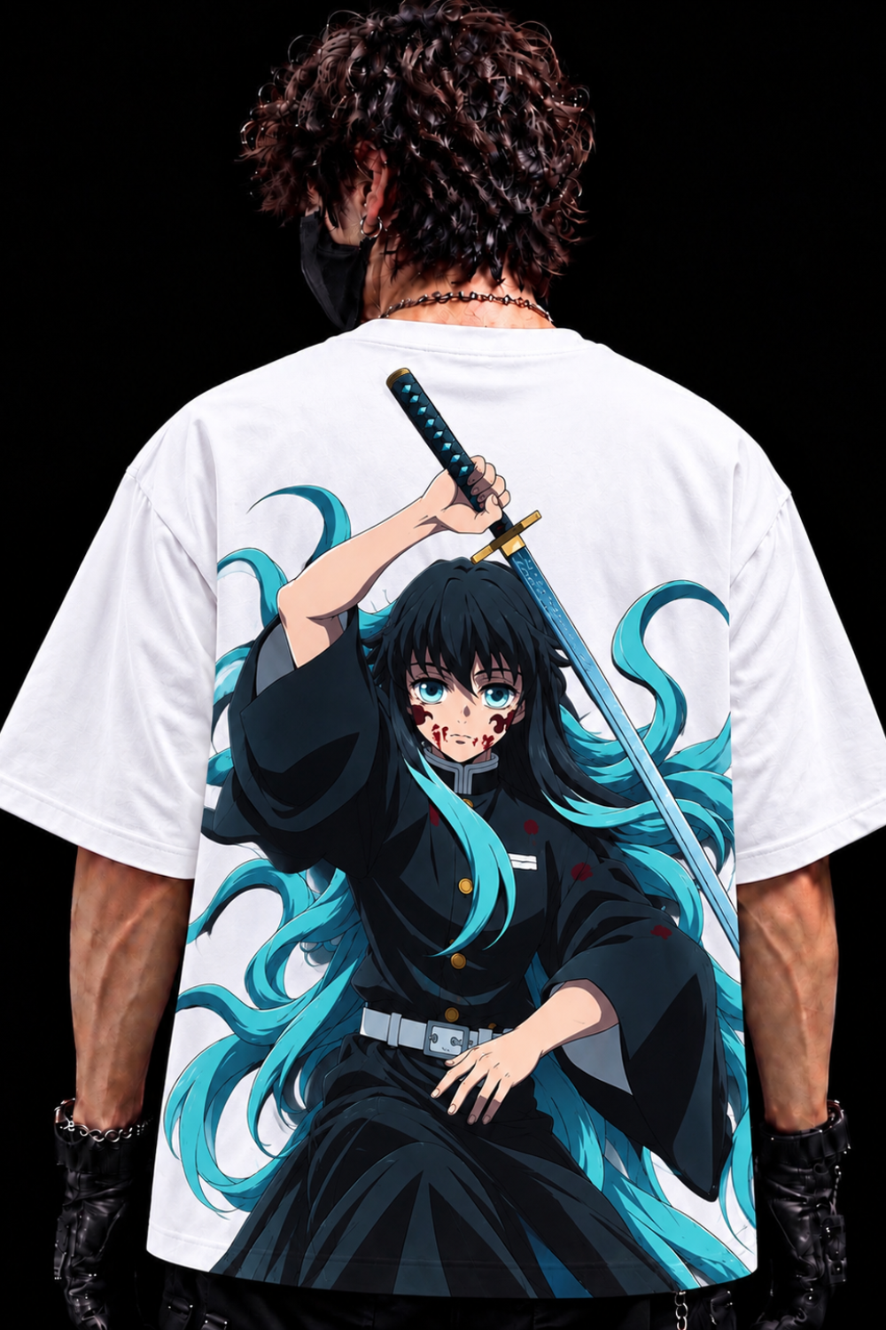 MUICHIRO TOKITO – MIST HASHIRA OVERSIZED TEE 🌫️  – White