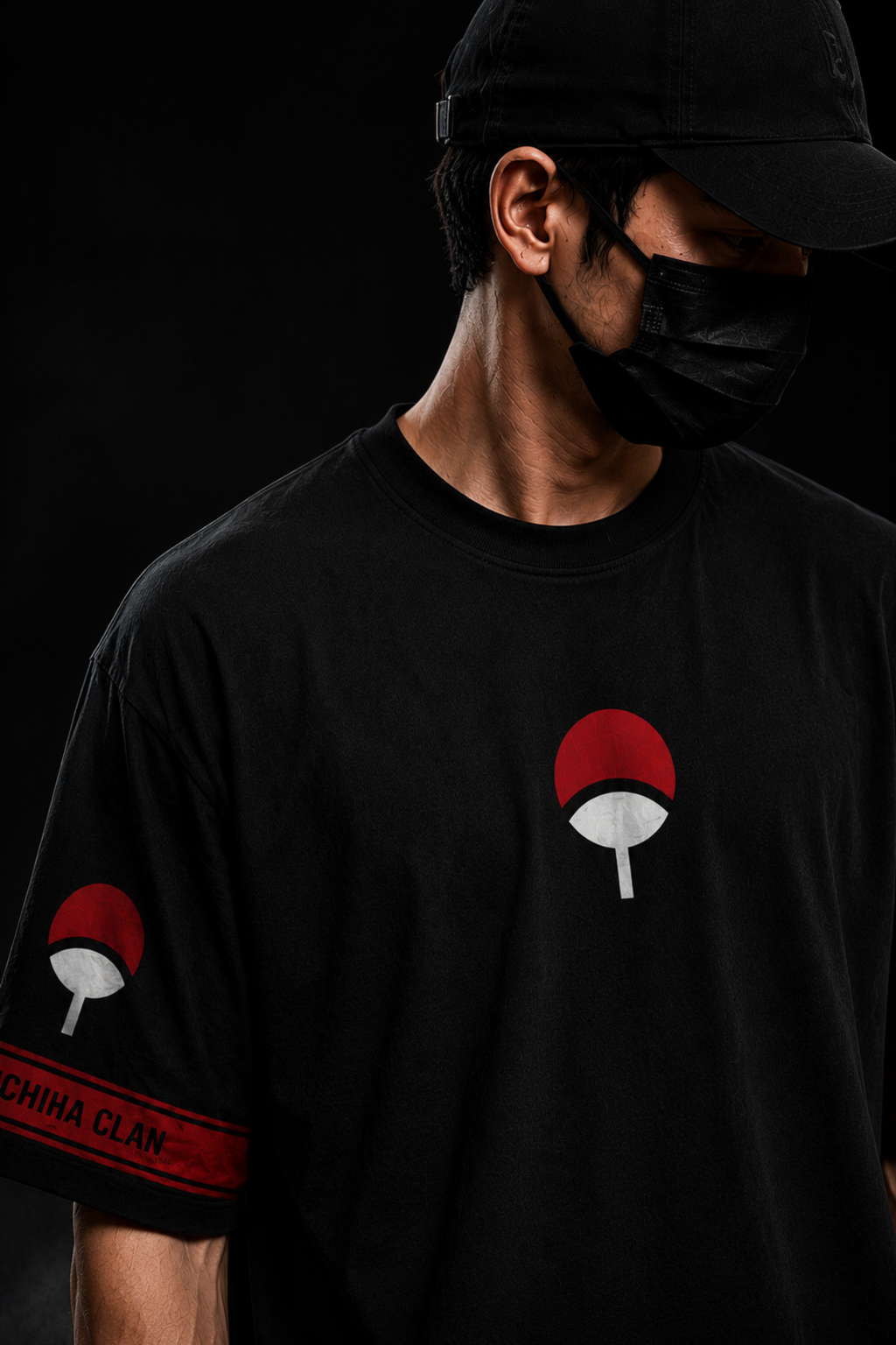 Itachi Uchiha 01 Oversized T-shirt  -Black
