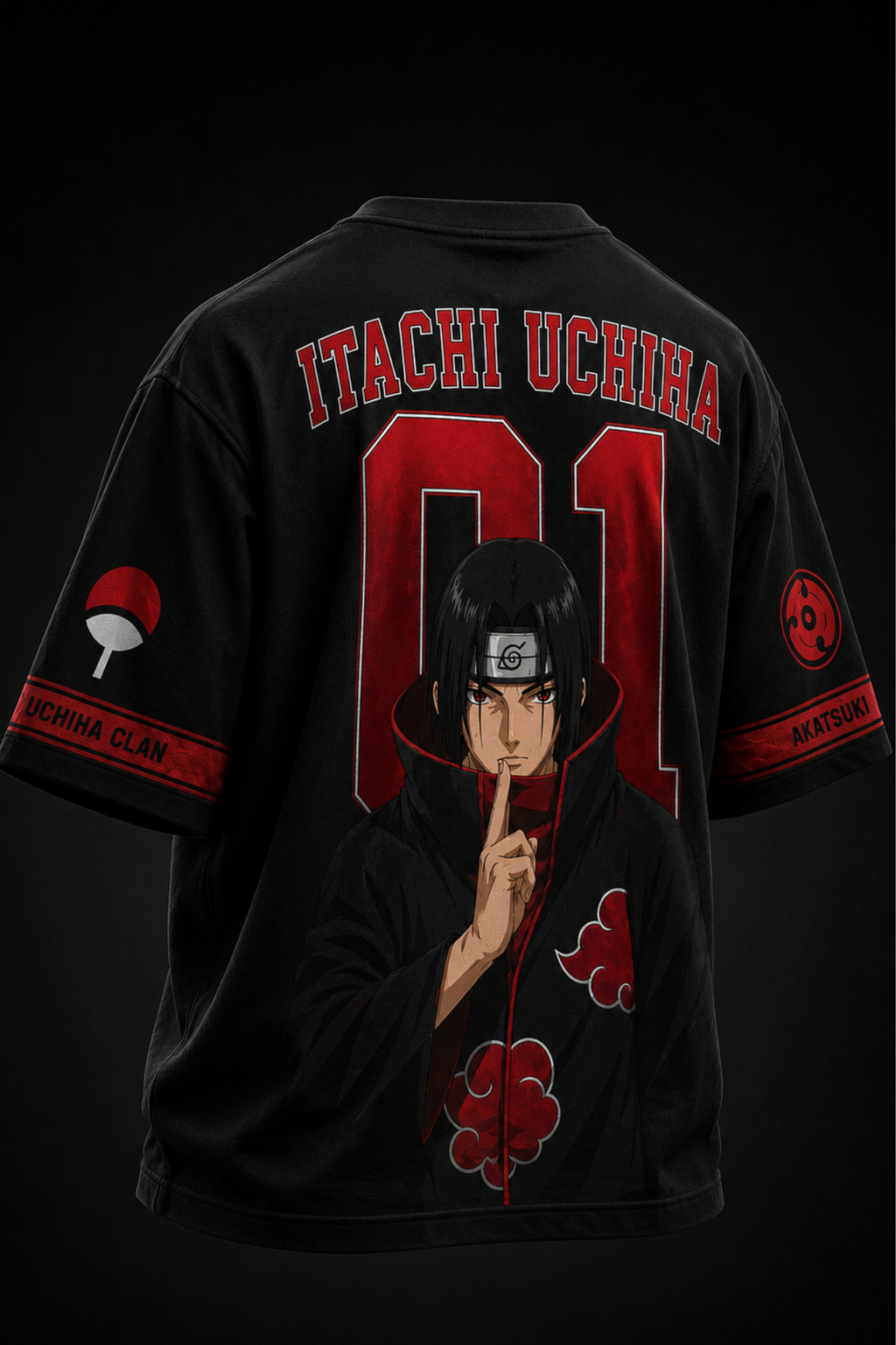 Itachi Uchiha 01 Oversized T-shirt  -Black
