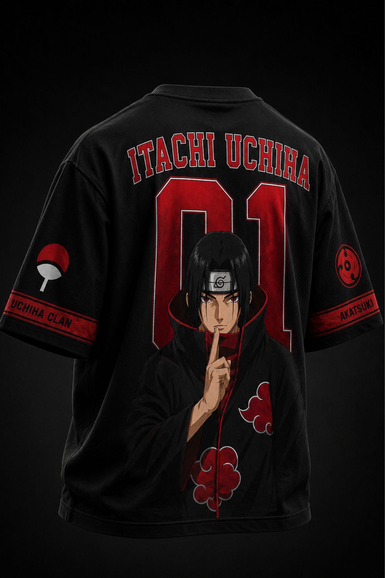 Itachi Uchiha 01 Oversized T-shirt  -Black
