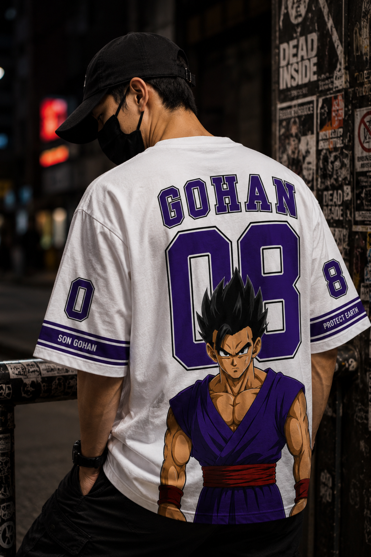 Son Gohan 08 Oversized  T-shirt -White