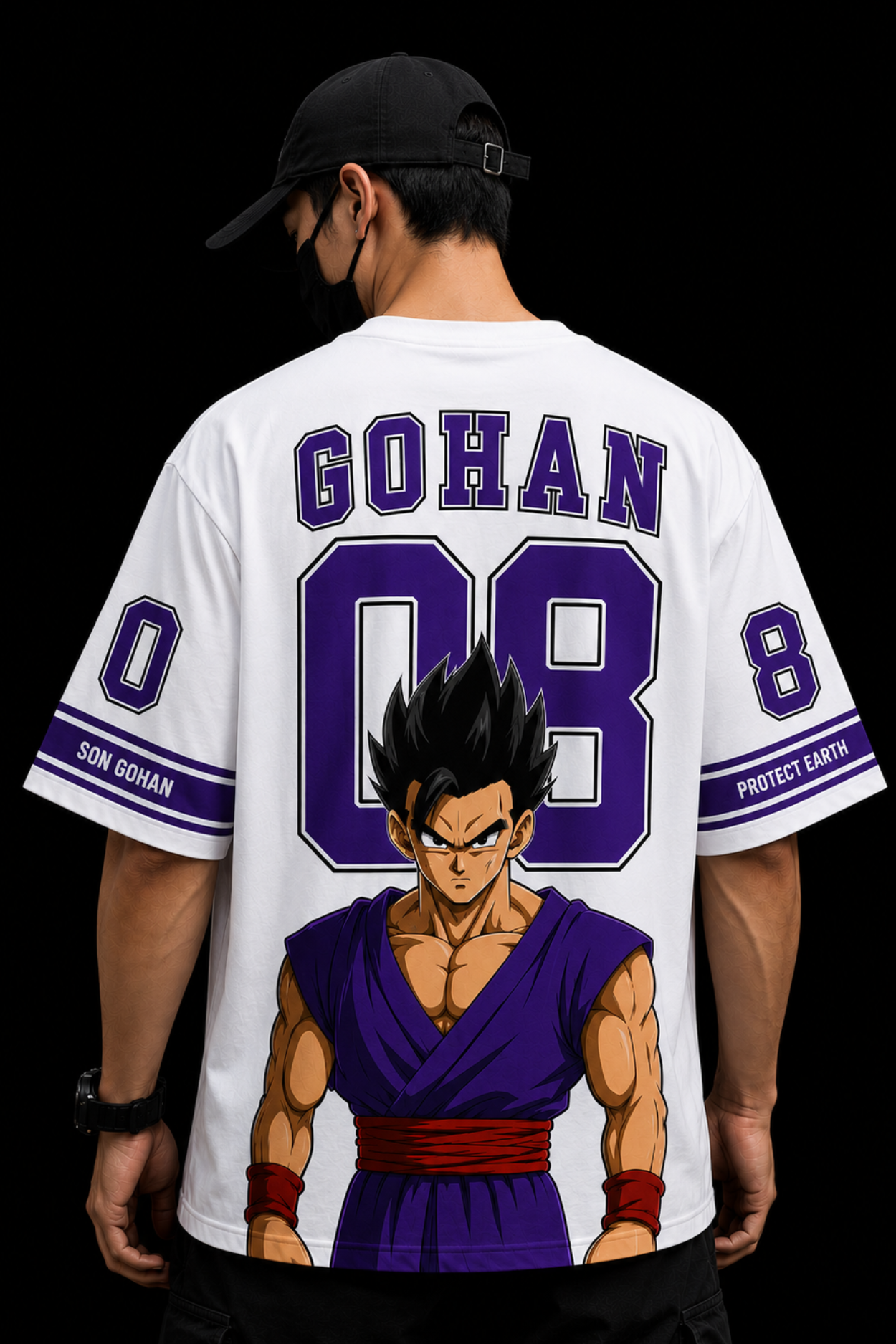 Son Gohan 08 Oversized  T-shirt -White