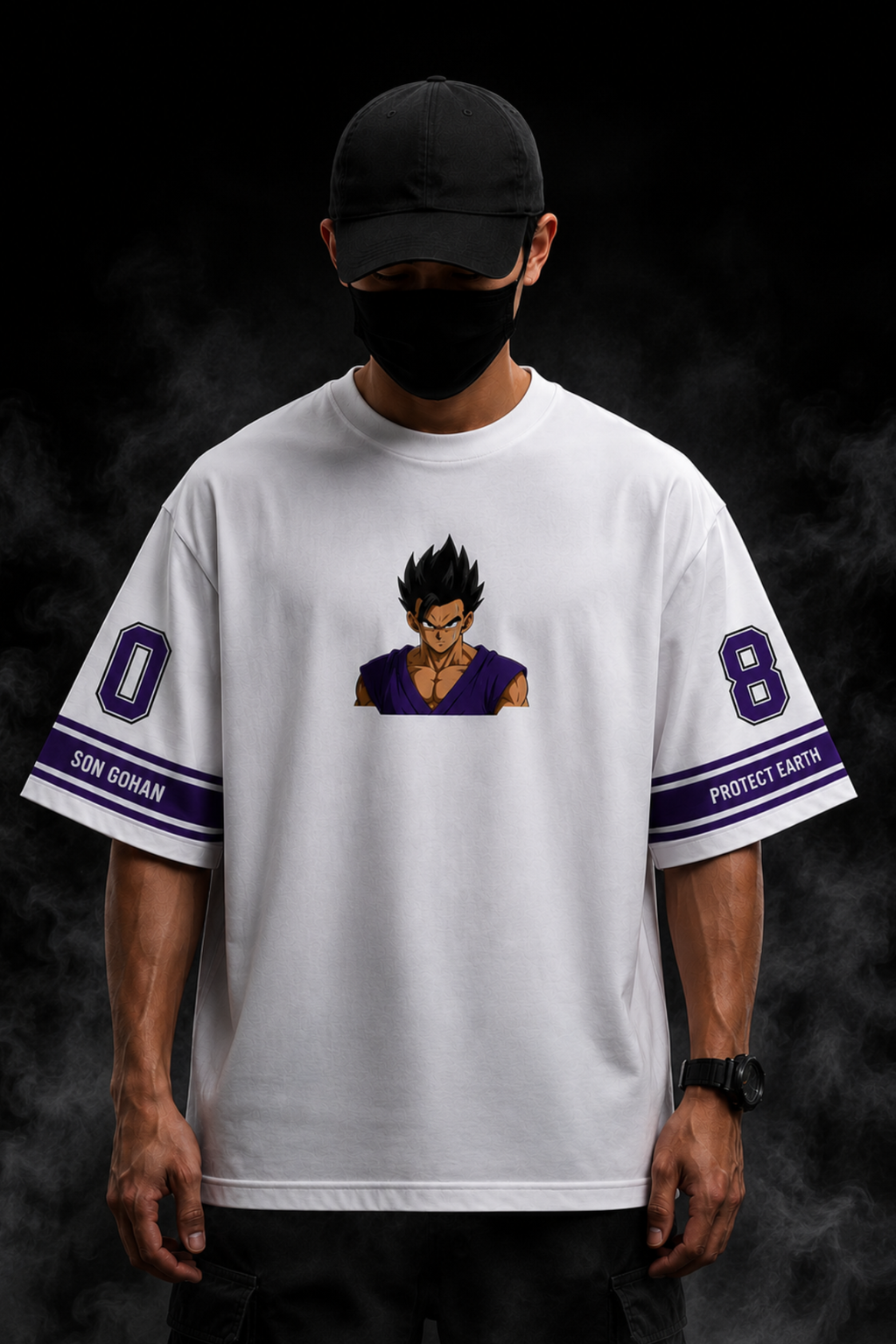 Son Gohan 08 Oversized  T-shirt -White