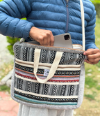 Hemp Laptop Bag - Black Pattern