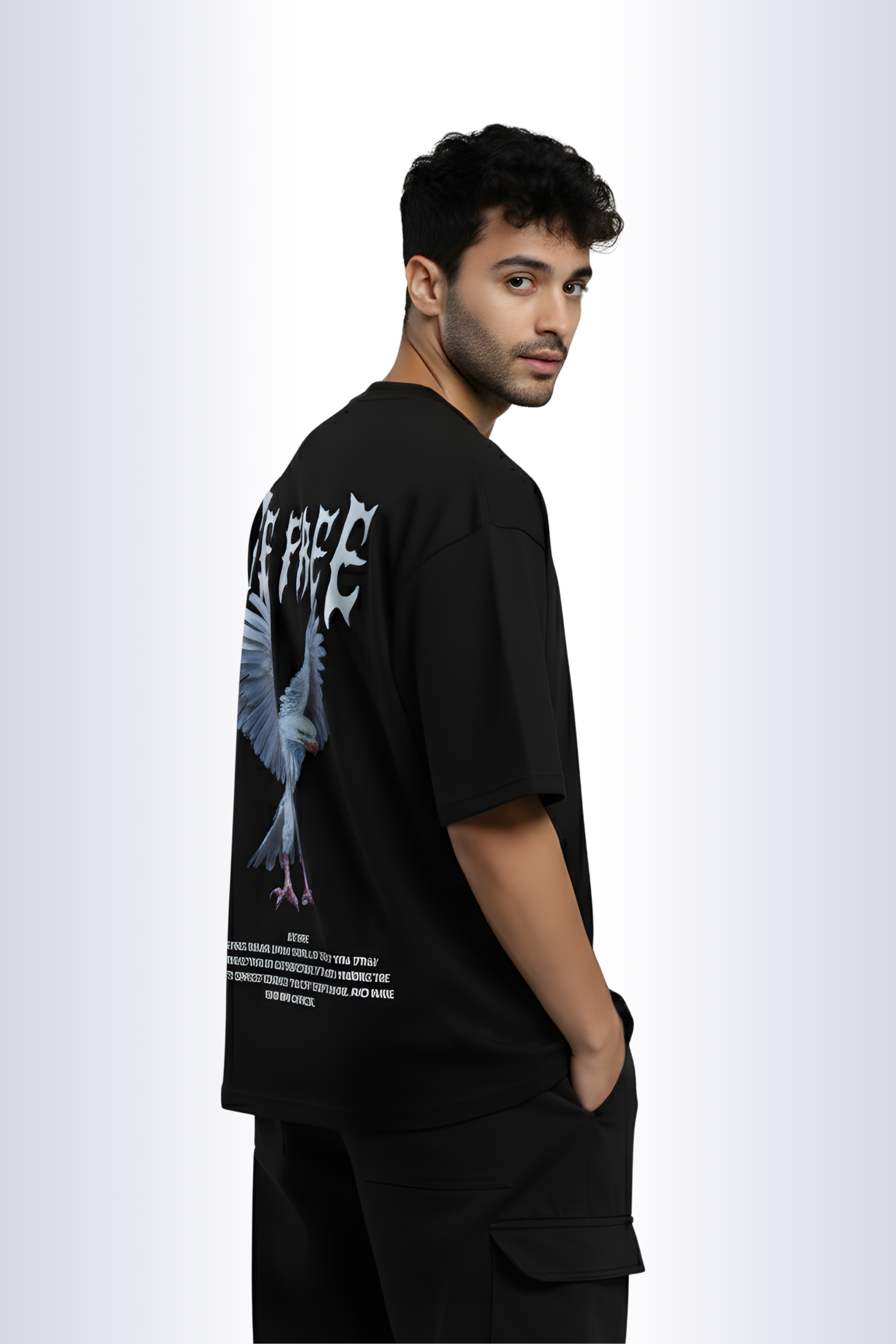 Be Free Oversized T-Shirt-Black