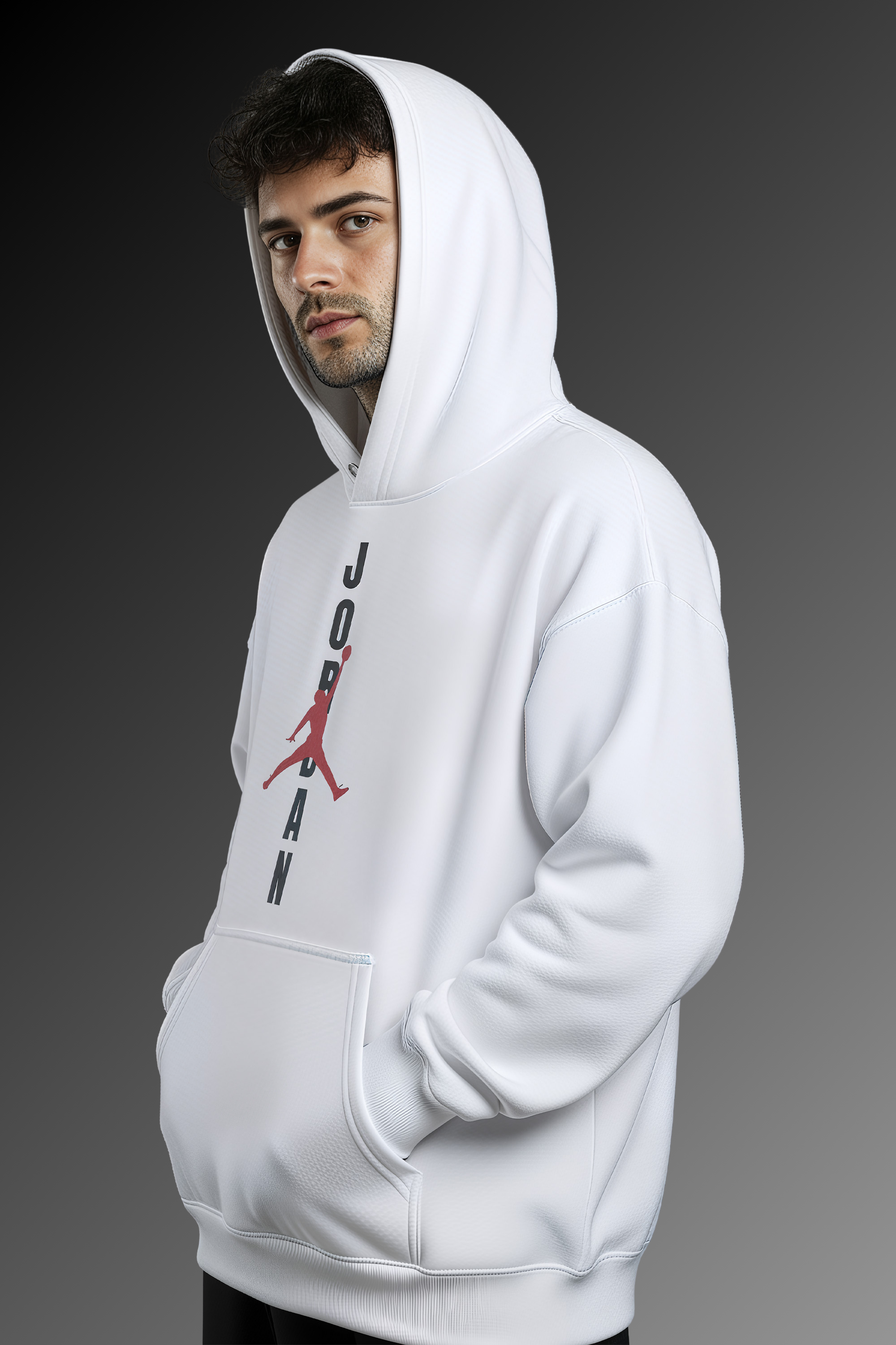 Jordan Premium Oversized Hoodie  - White