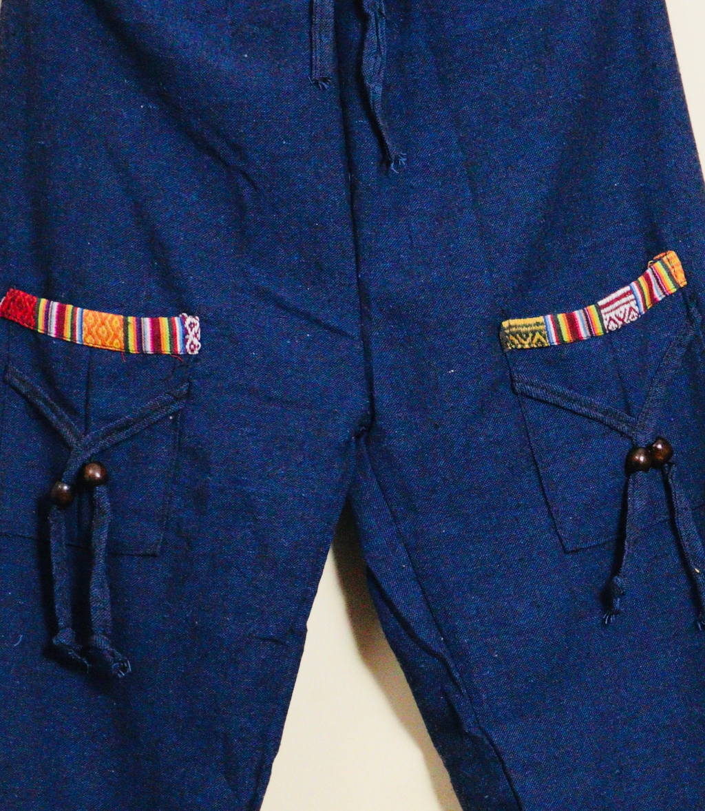 Ethnic Cotton Pajama - Blue-Unisex