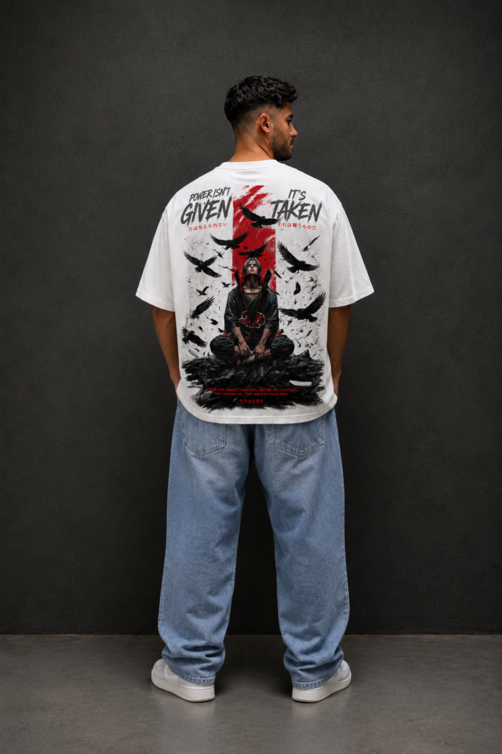 Dark Shinobi Oversized Tee - WHITE