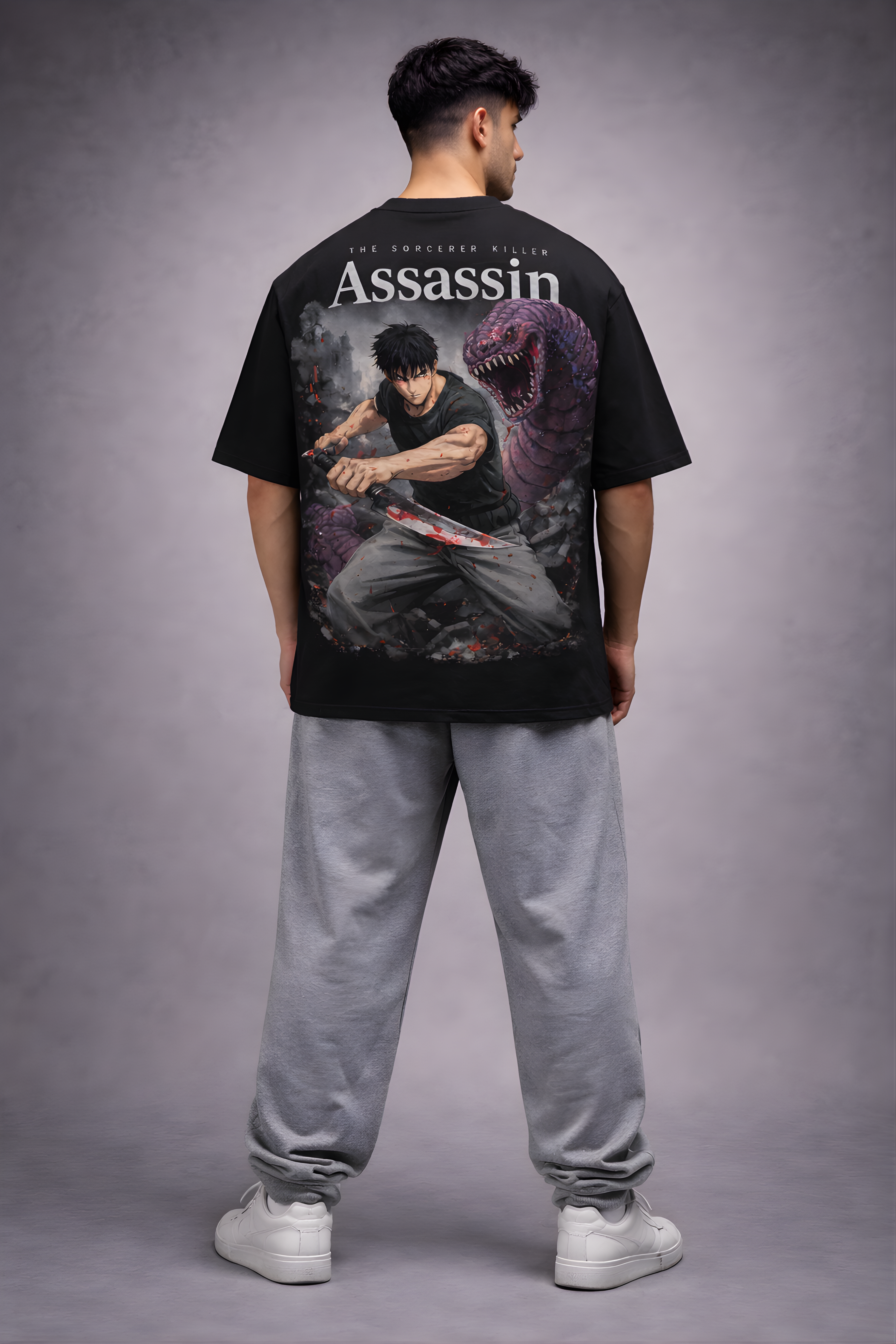 Assassin Instinct Oversized Tee - Black