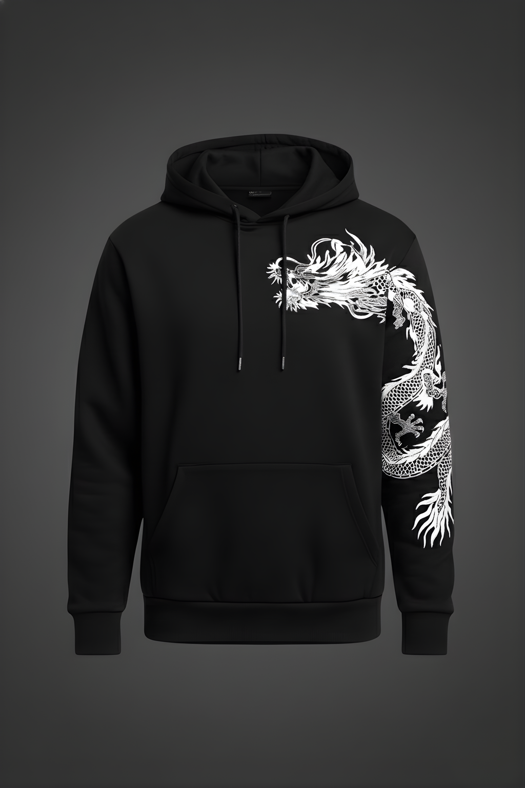 DRAGONSTRIKE Regular Unisex Hoodie – Black
