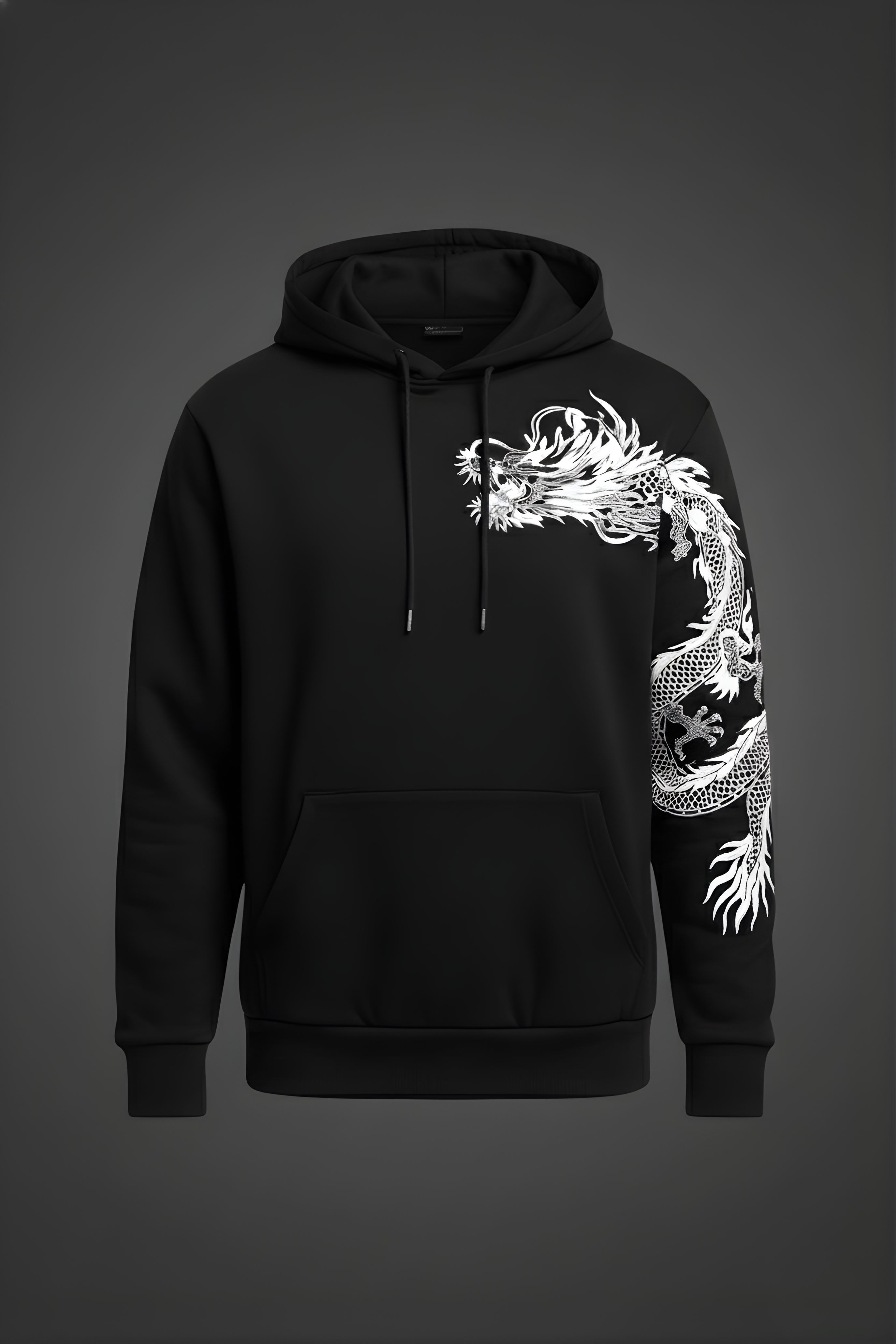 DRAGONSTRIKE Regular Unisex Hoodie – Black