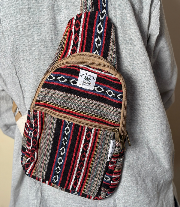 Hemp Chest Bag - Red