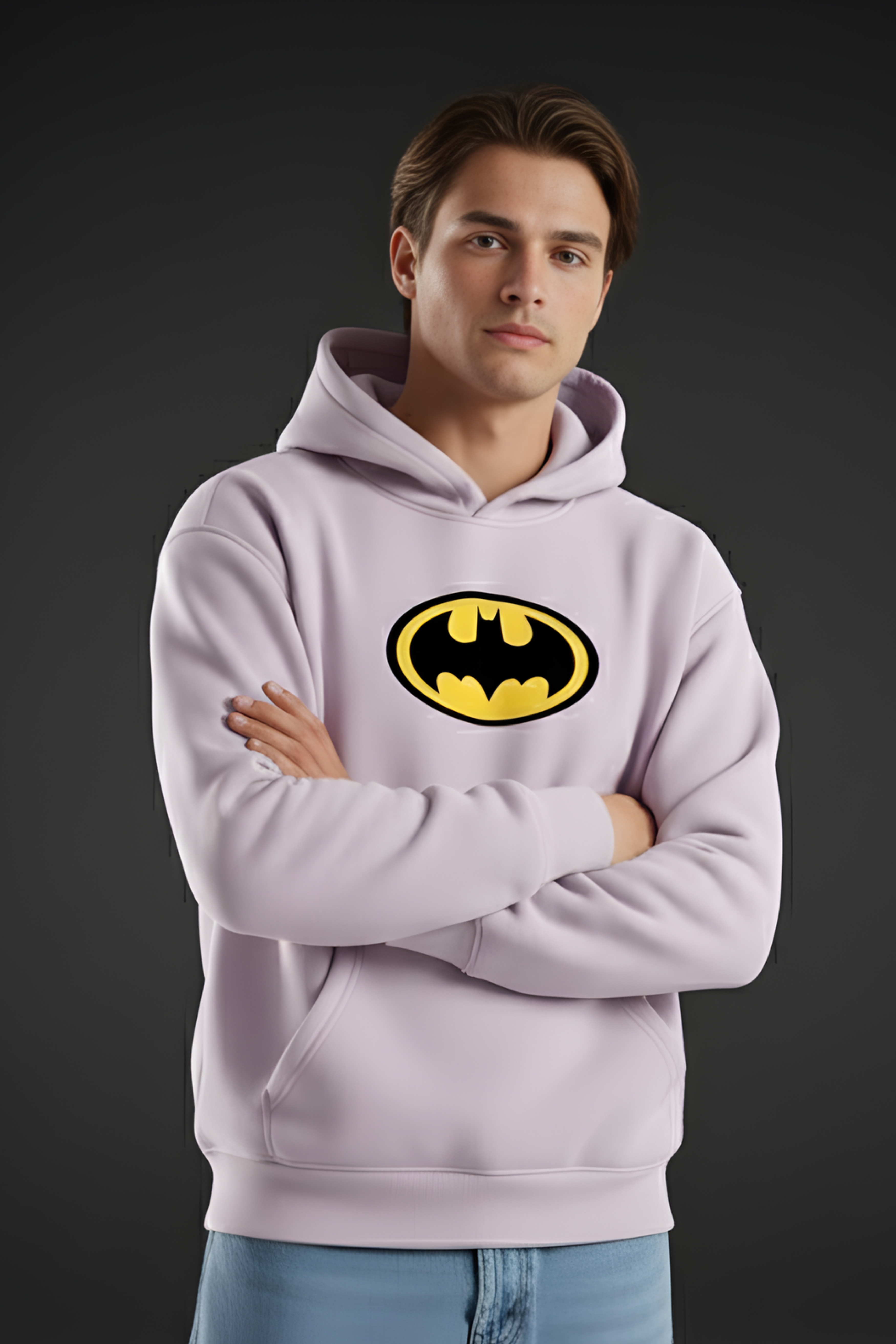 BATMAN Logo Unisex Regular Hoodie – Lavender