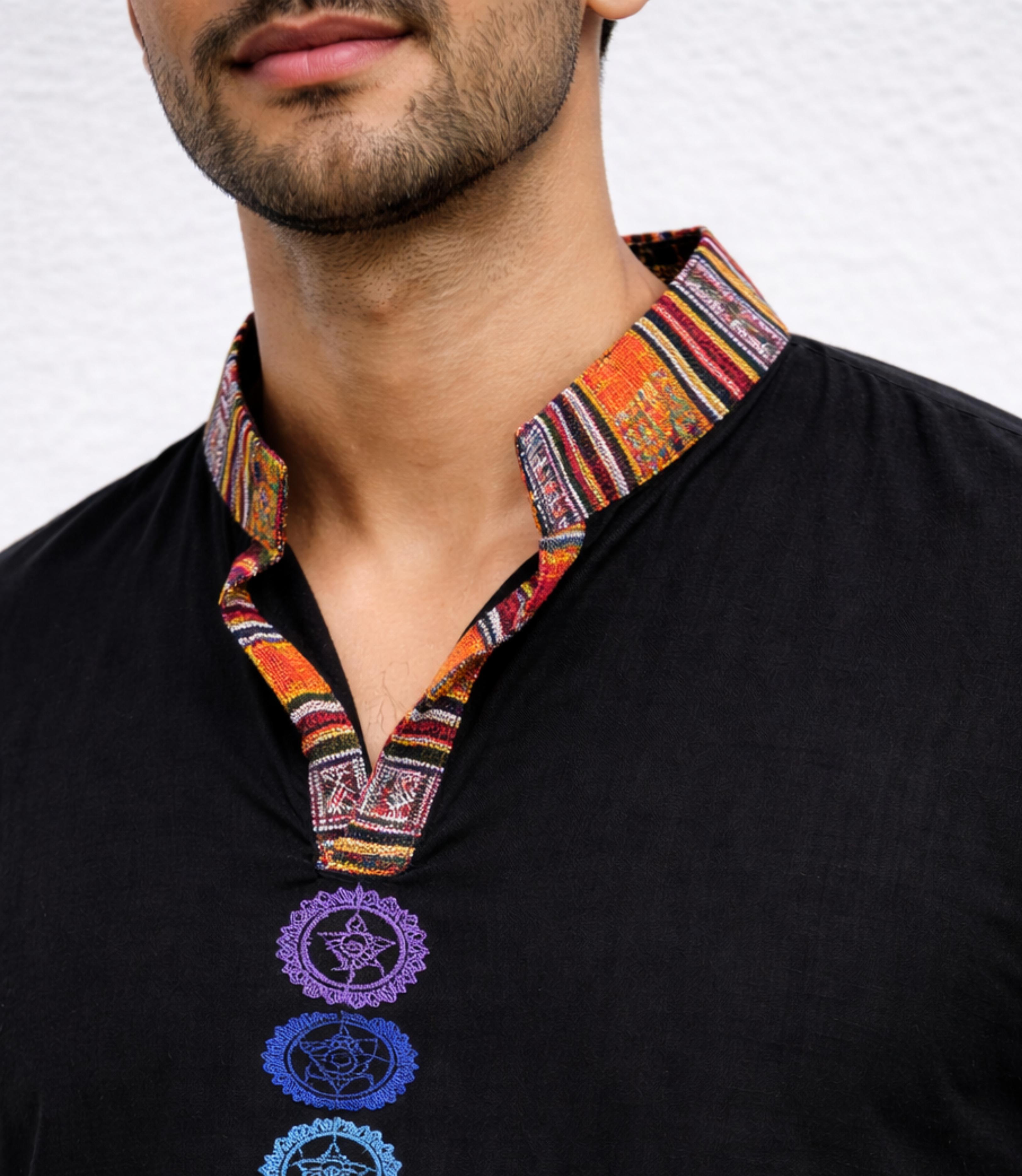 7 Chakara Kurta - BLACK