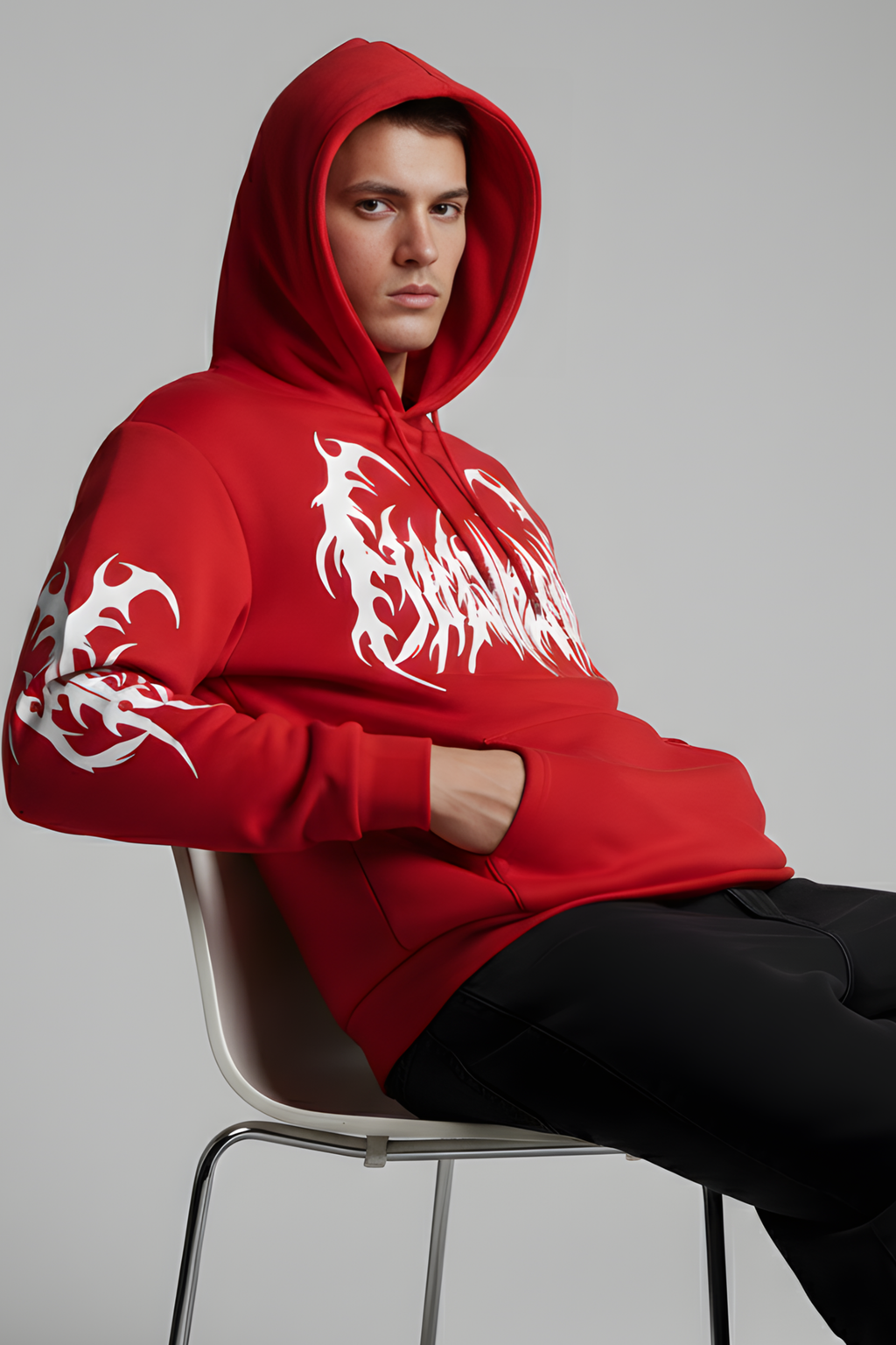 BlazeStrike Unisex Regular Fit Hoodie – Red