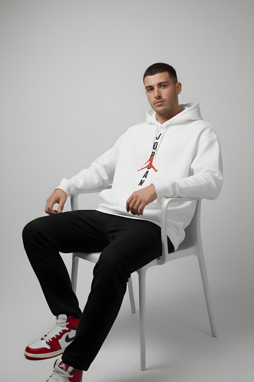 Jordan Premium Oversized Hoodie  - White