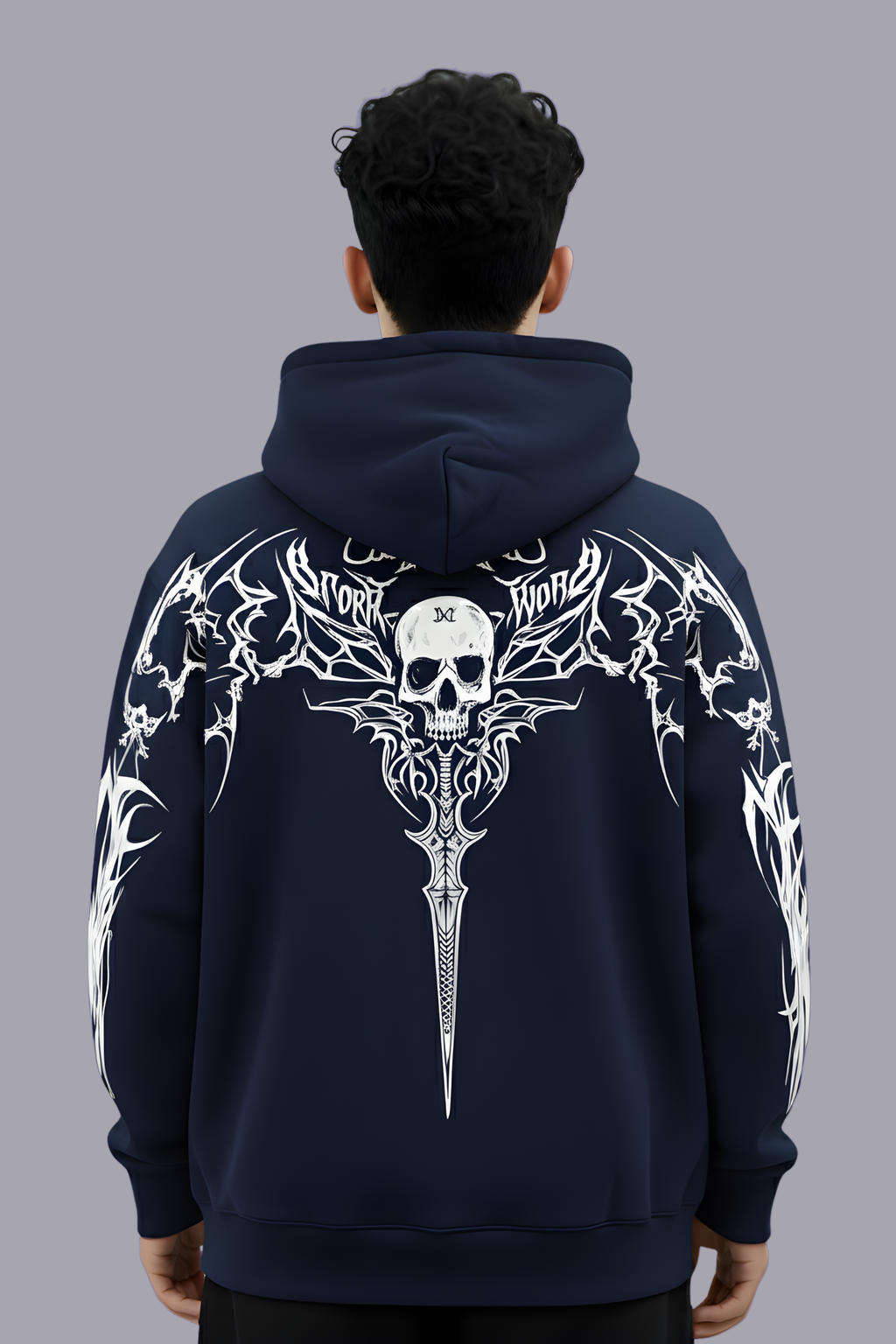 Navy Slayer Regular Unisex Hoodie  - NAVY BLUE