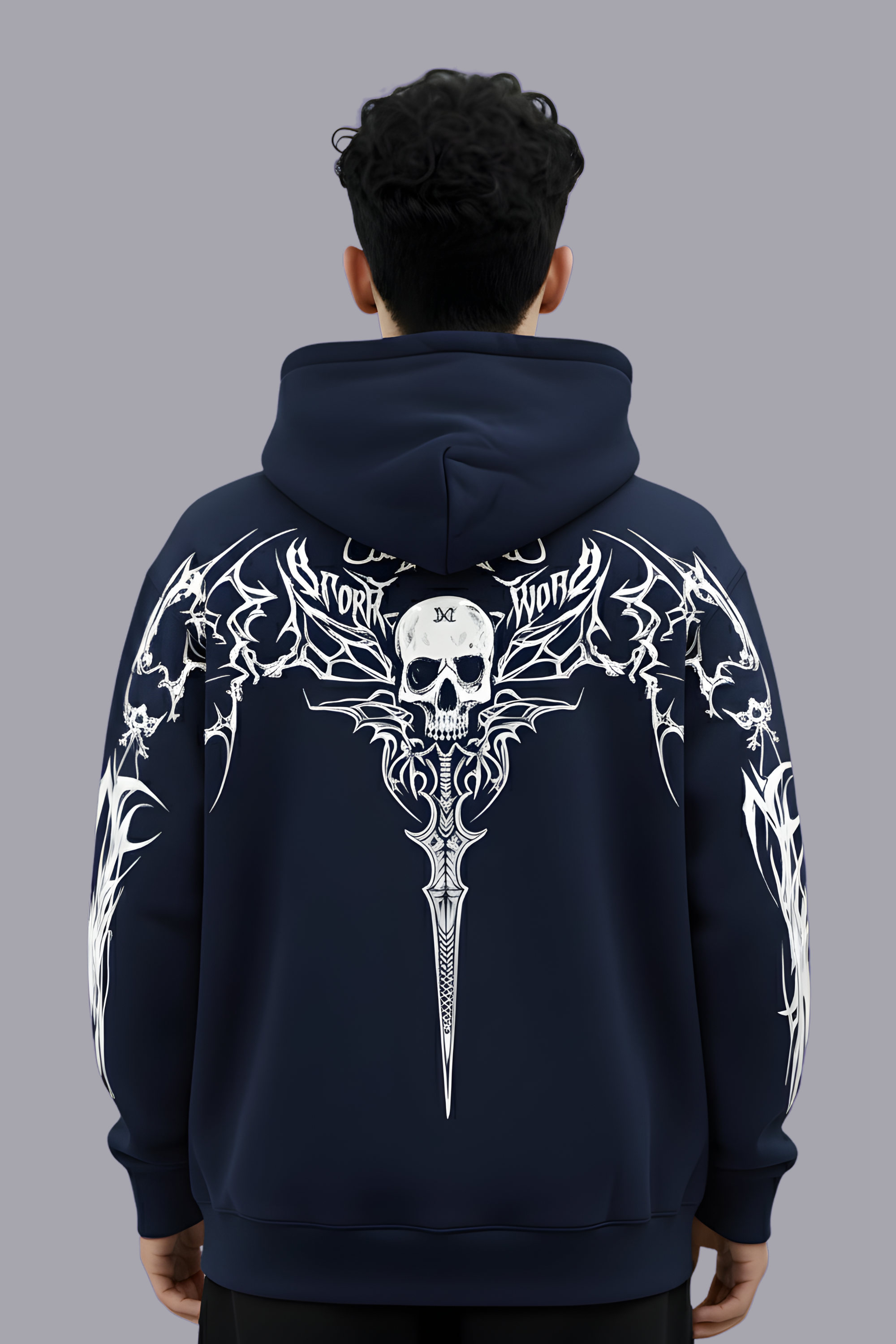 Navy Slayer Regular Unisex Hoodie  - NAVY BLUE