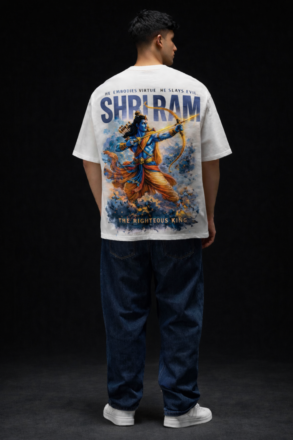 The Righteous King Oversized Tee - White