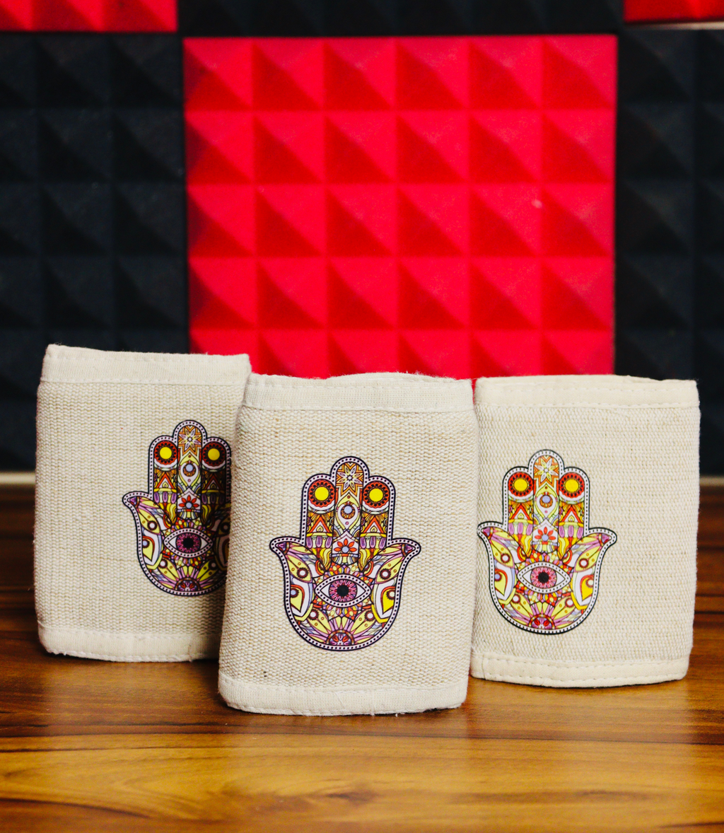 Hamsa Hand Hemp Wallet