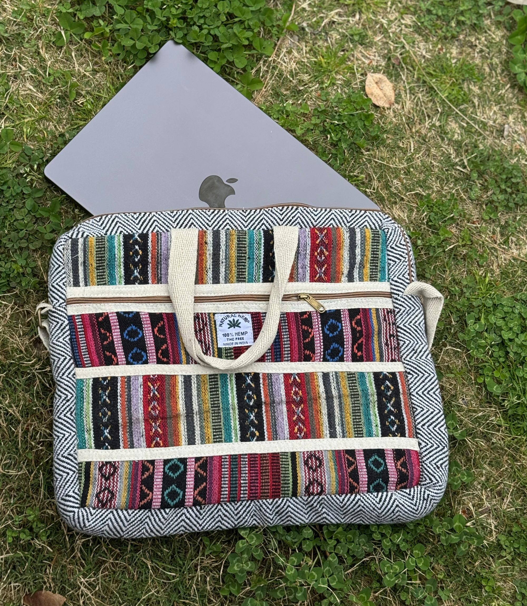 Hemp Laptop Bag - Multicolor