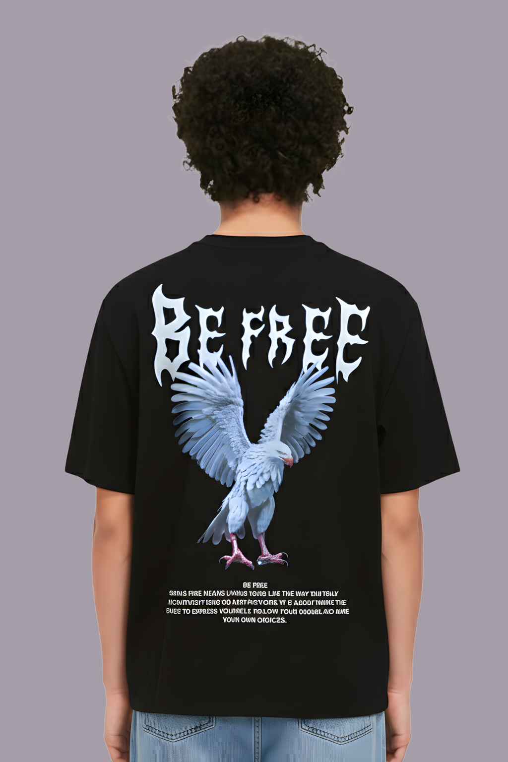 Be Free Oversized T-Shirt-Black
