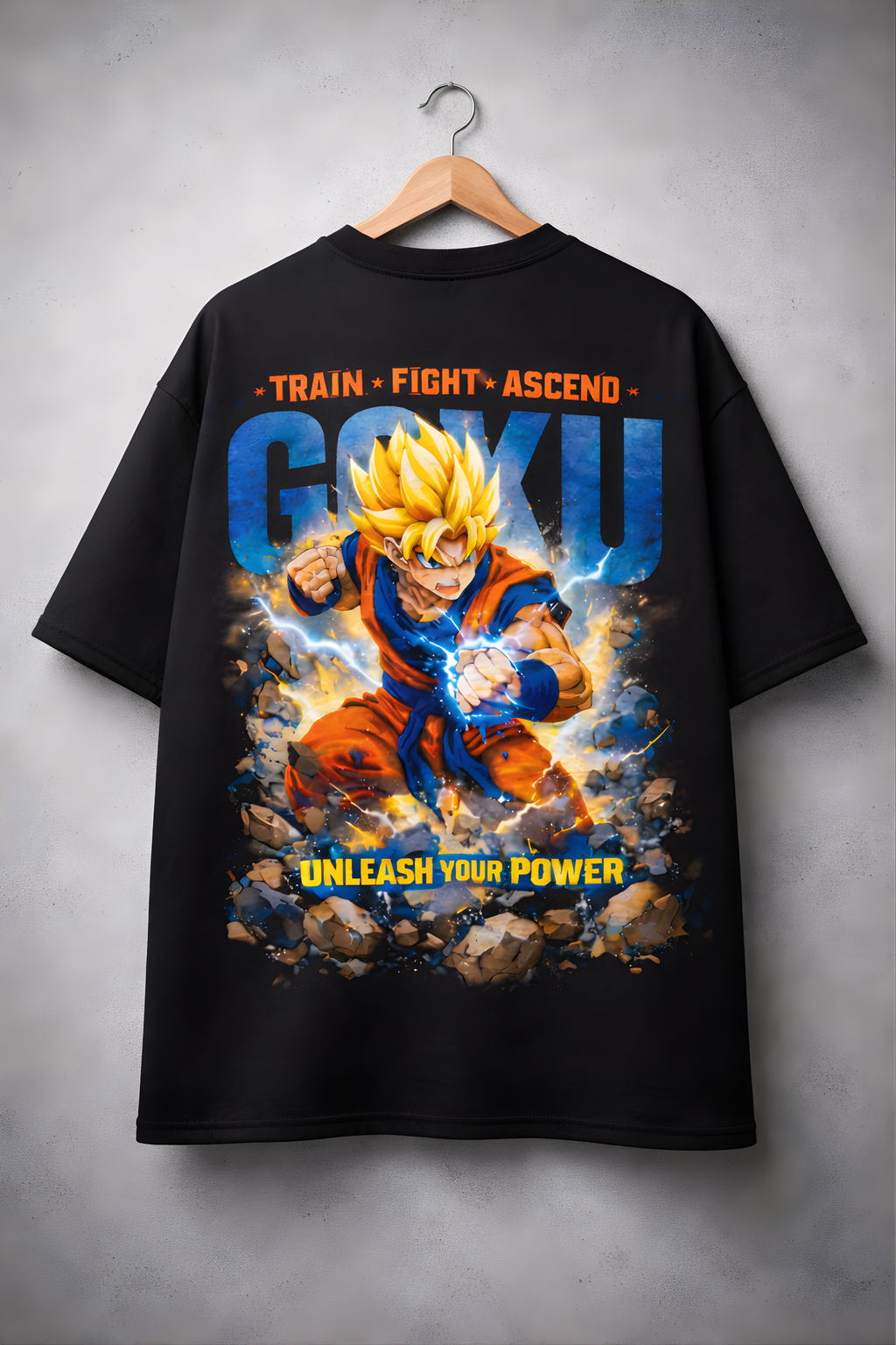 GOKU Ascend Oversized Tee - Black
