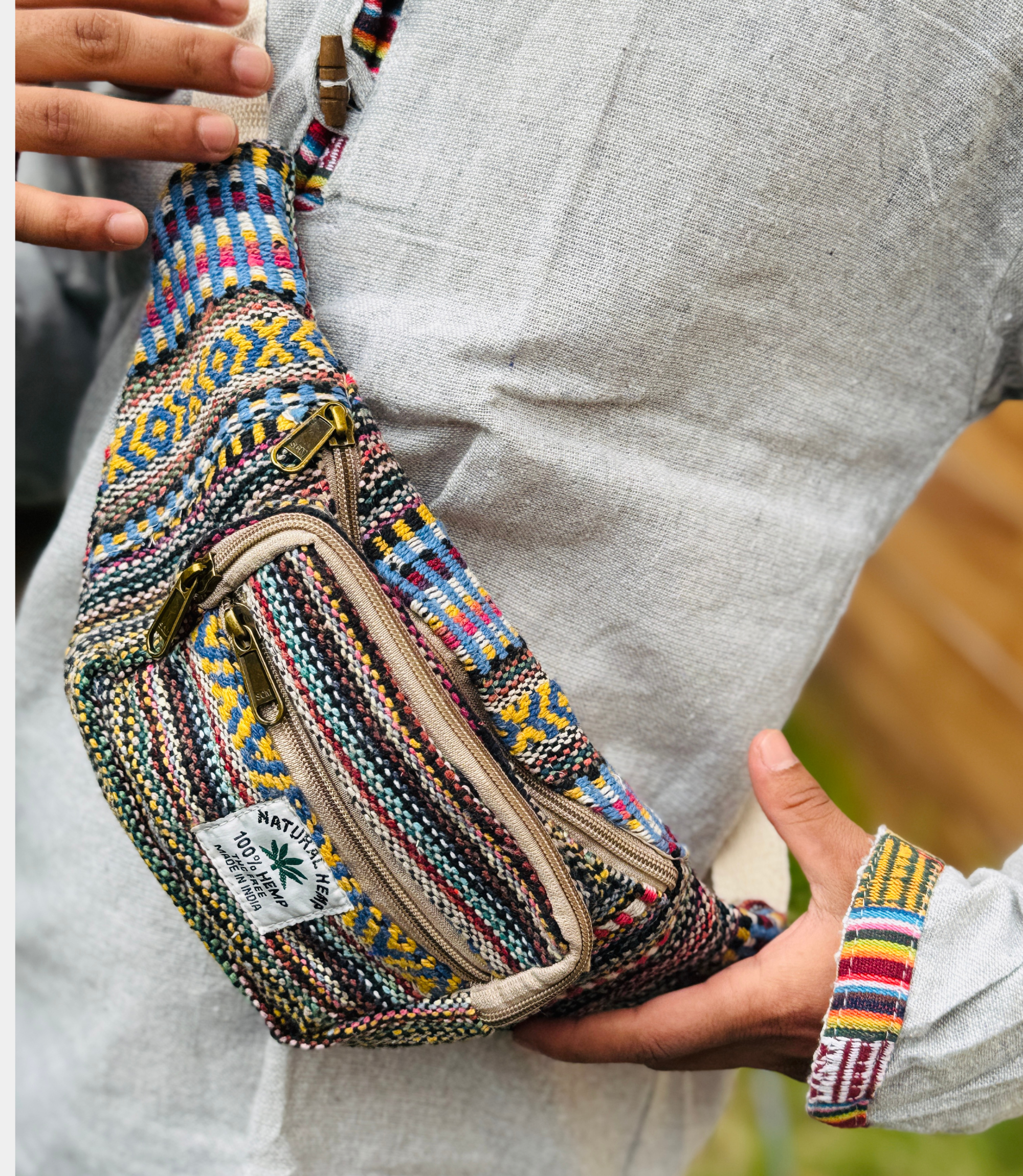 Hemp Waist Bag - Multicolour