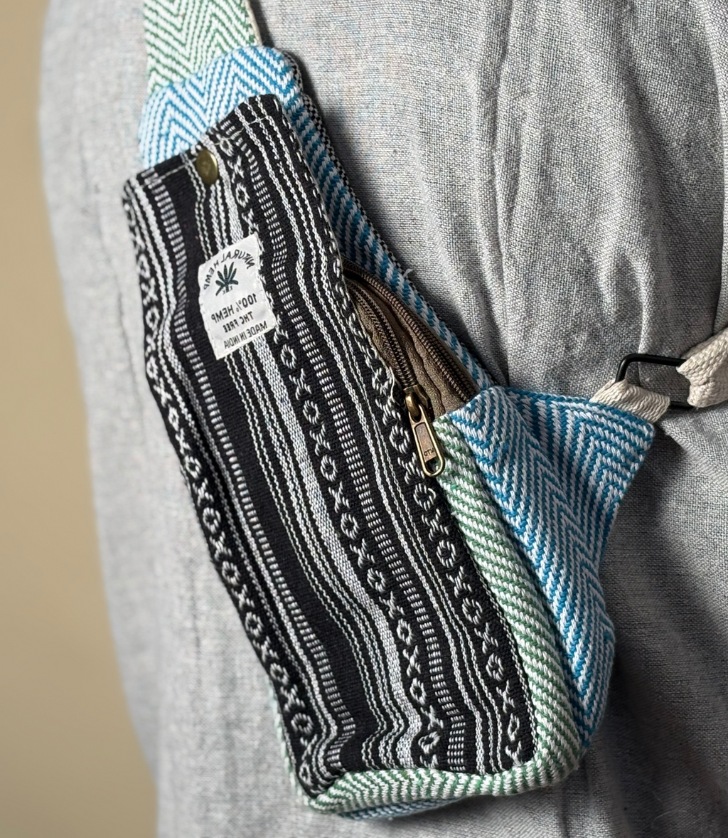 Hemp Chest Bag - B-W