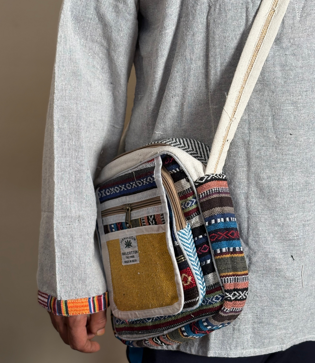 Hemp Side Bag - Yellow