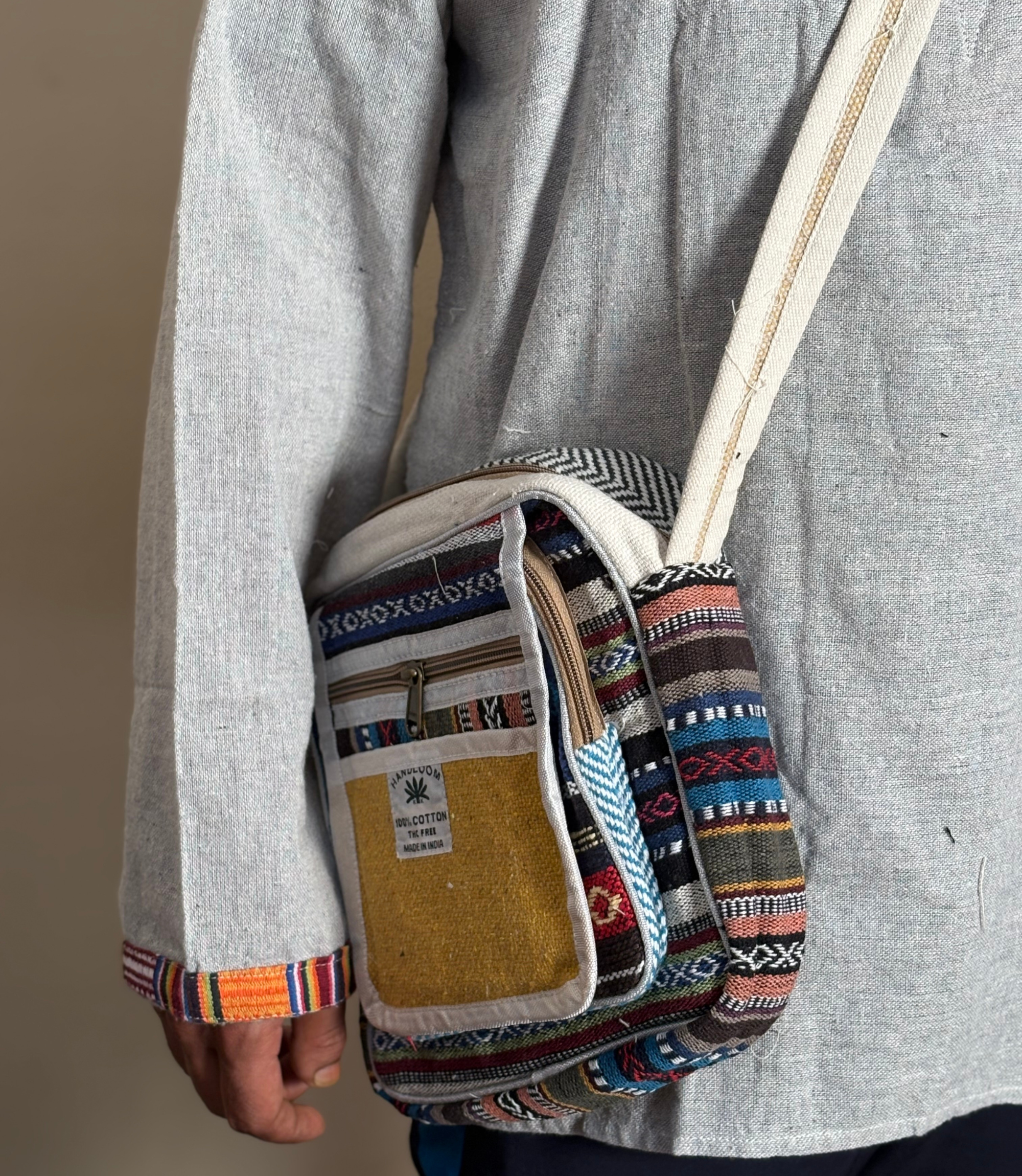 Hemp Side Bag - Yellow