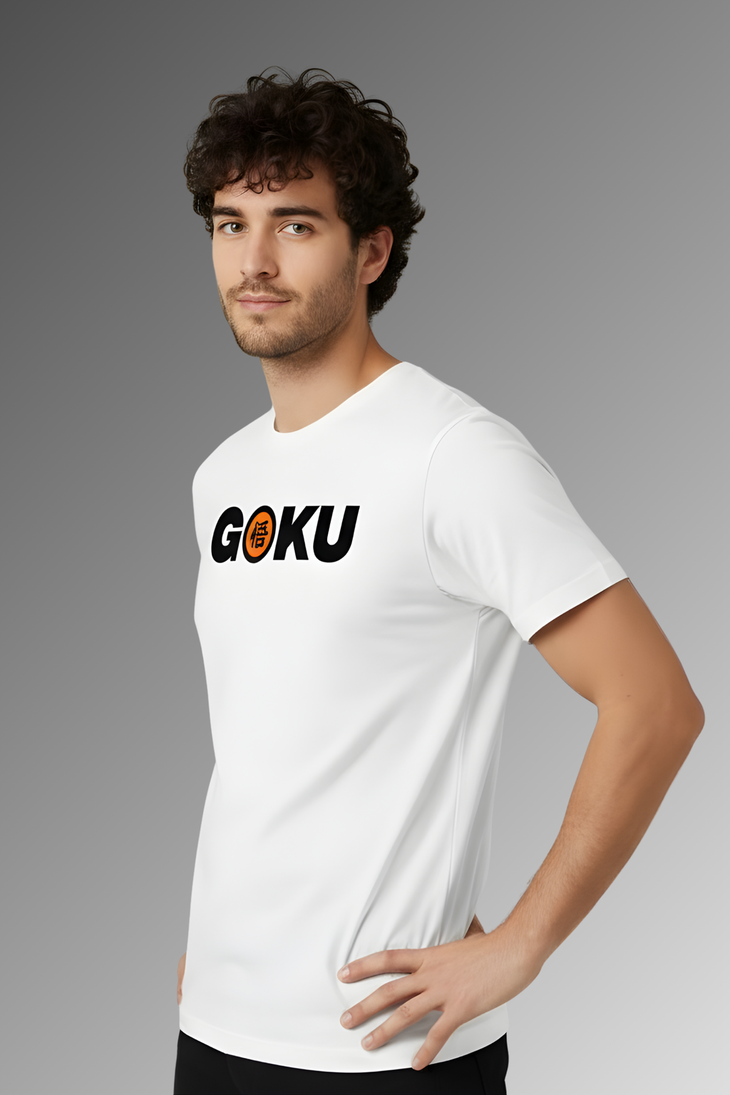 Goku Regular Fit Printed T-Shirt White