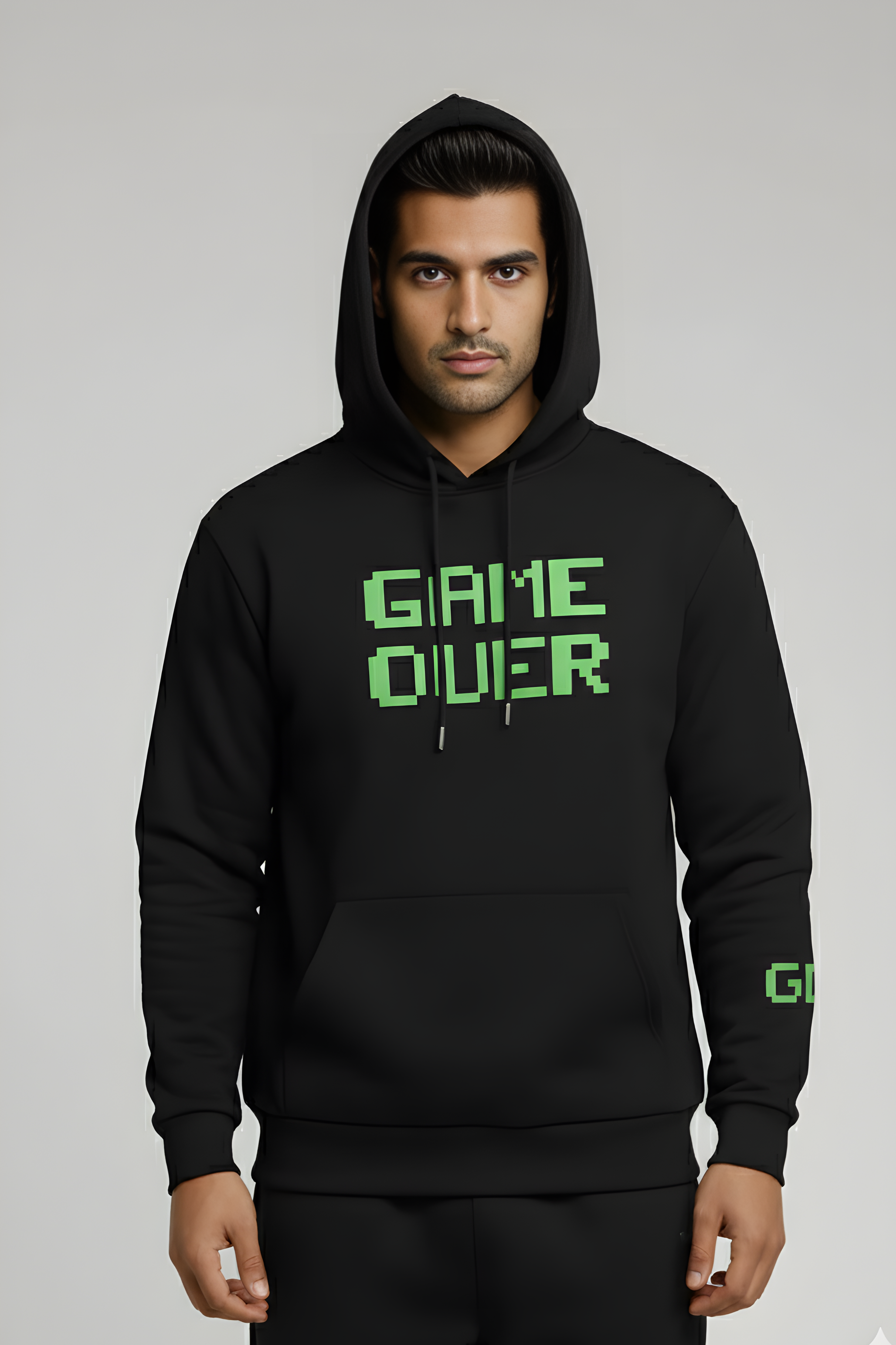 GAME OVER Unisex Regular Hoodie – BLACK