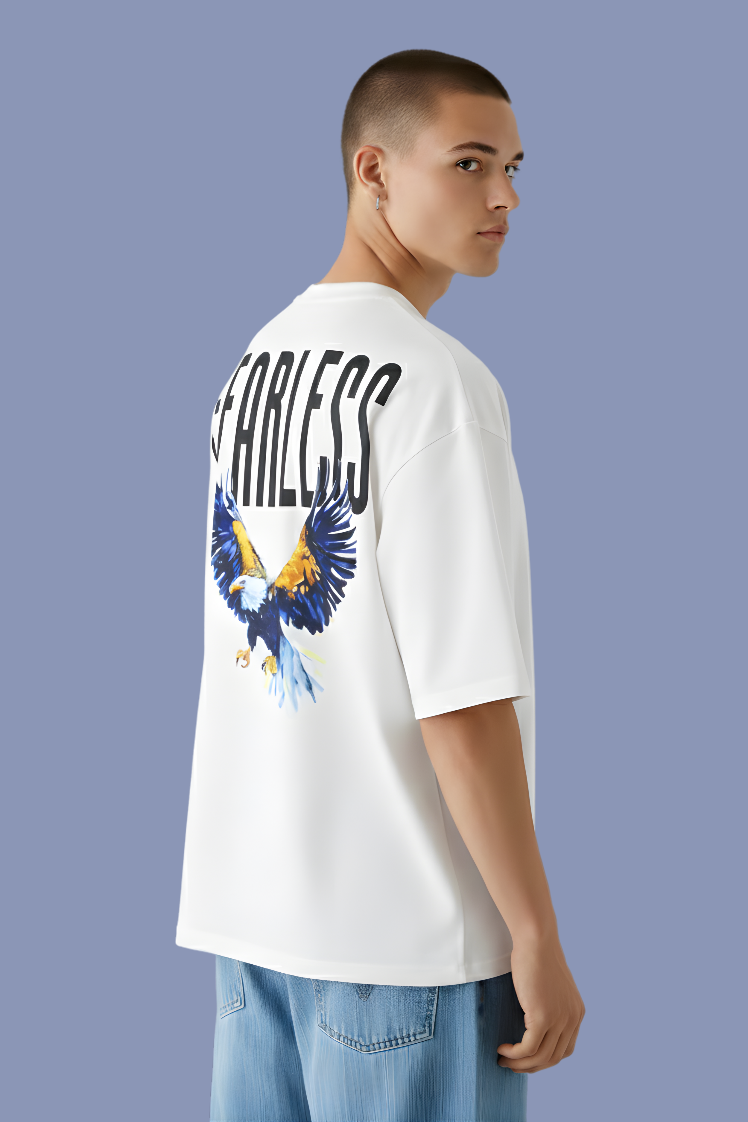 Fearless Oversized T-Shirt-White