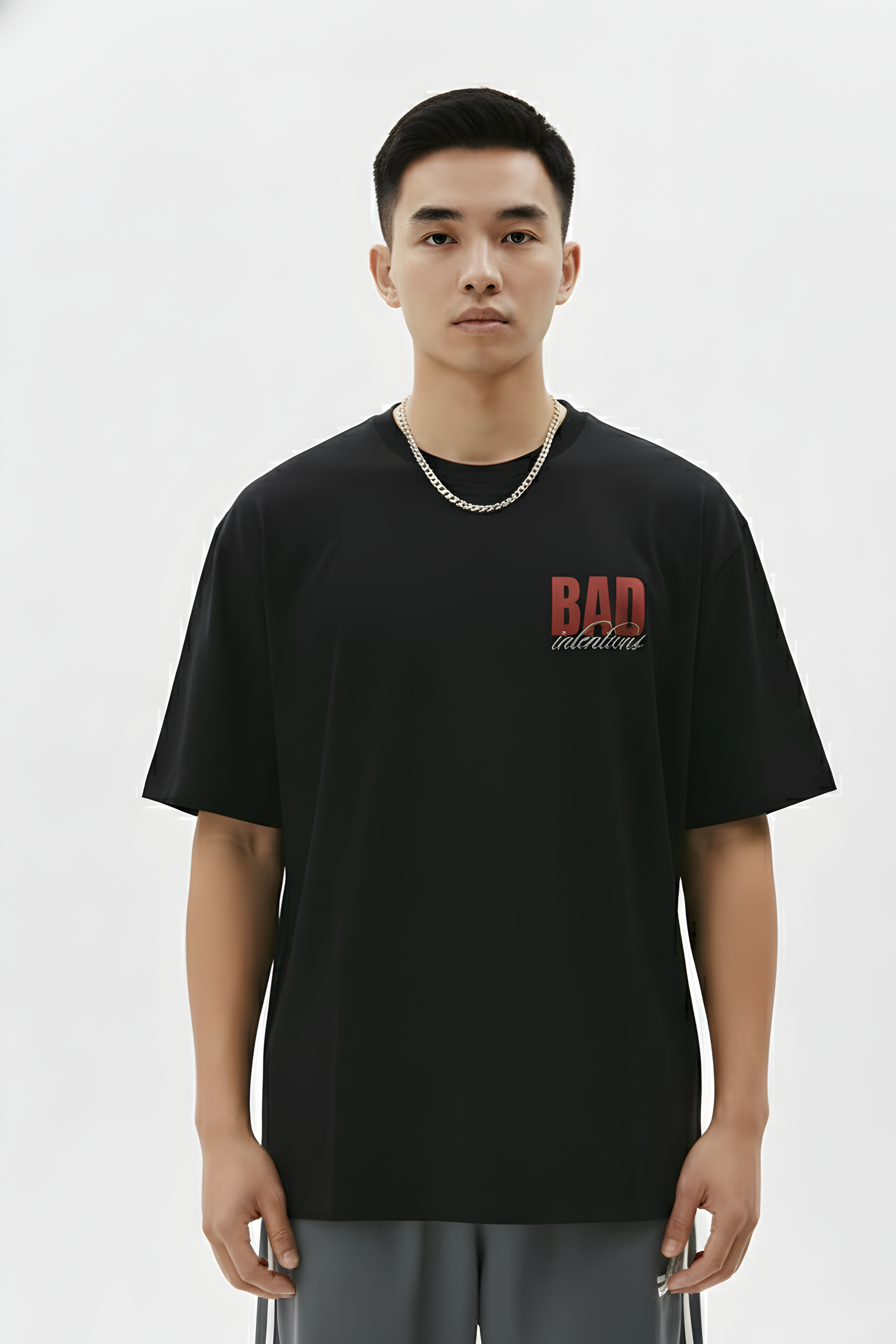 BAD Intentions Oversized Gym T-Shirt – Black