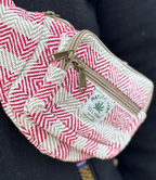 Hemp Waist Bag - White Pink