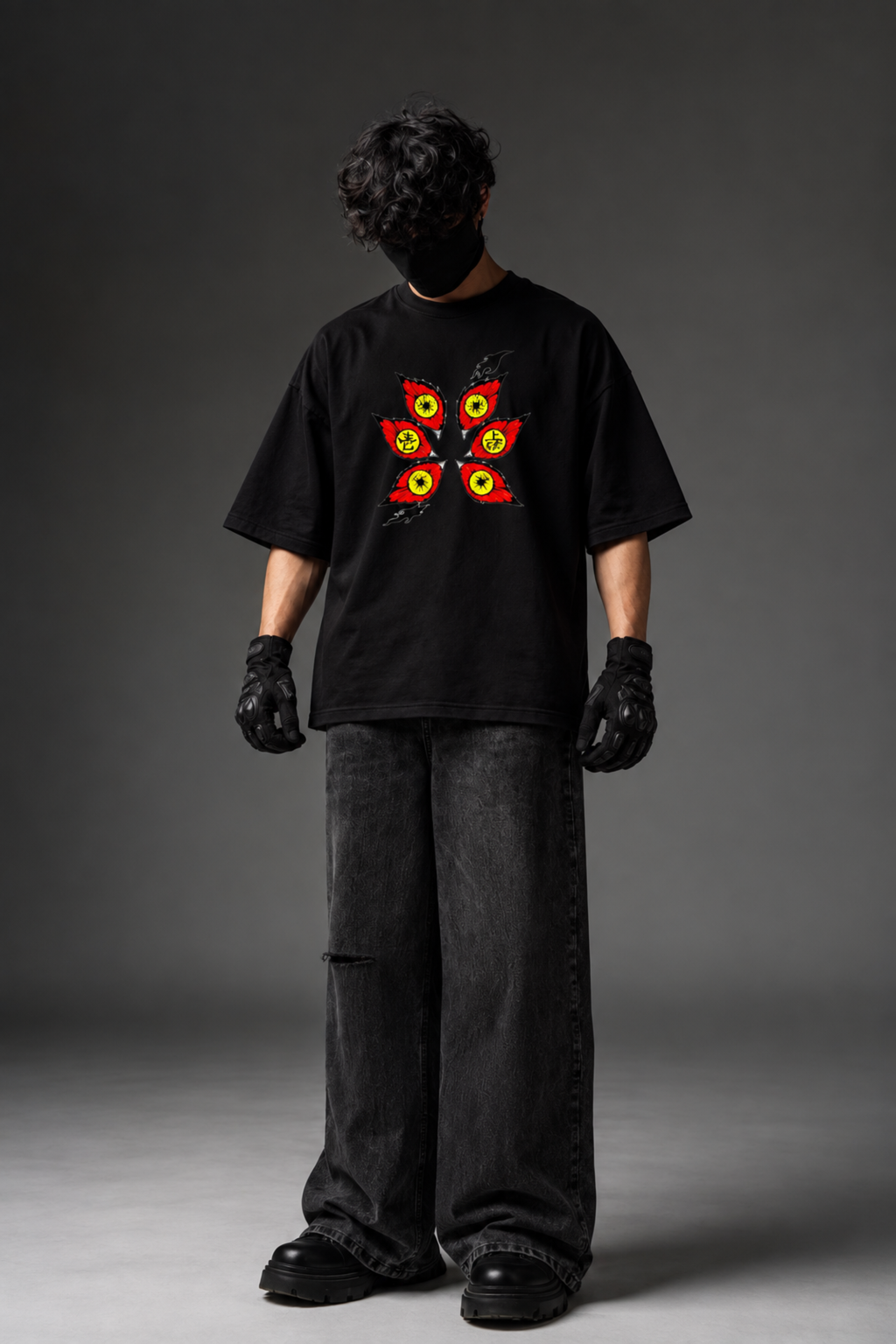 Kokushibo Blood Moon Oversized Tee – Black