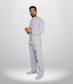 7 CHAKRA KURTA PAJAMA SET - GREY