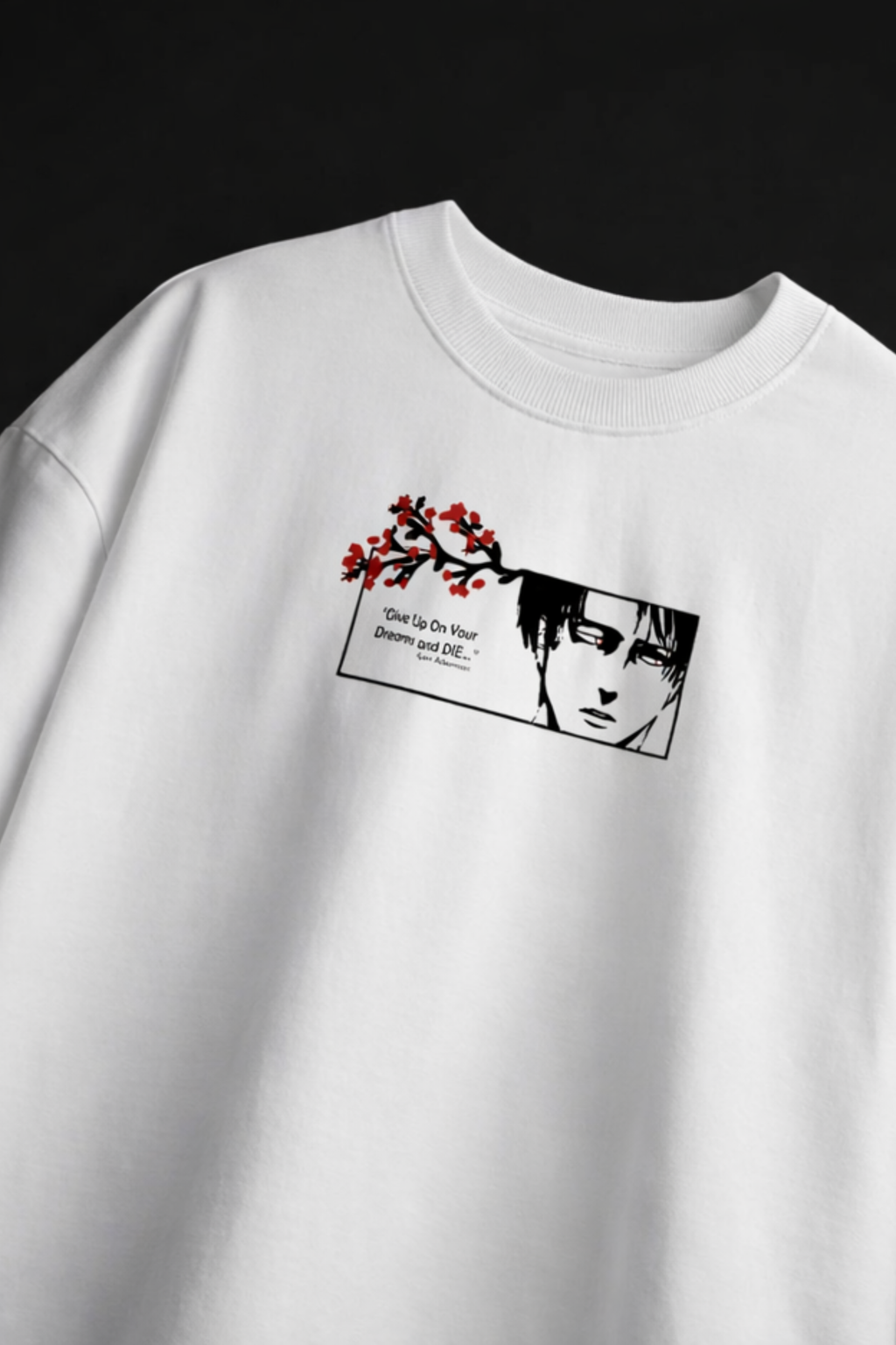 Levi Ackerman Oversized T-Shirt-White