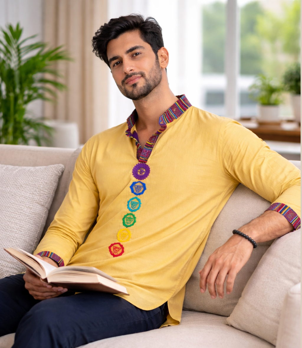 7 Chakara Kurta - YELLOW