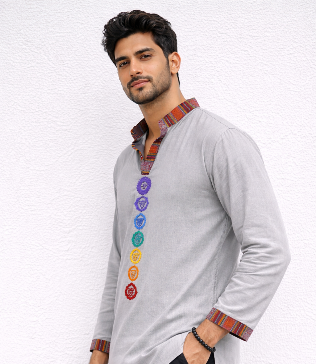 7 Chakara Kurta - GREY