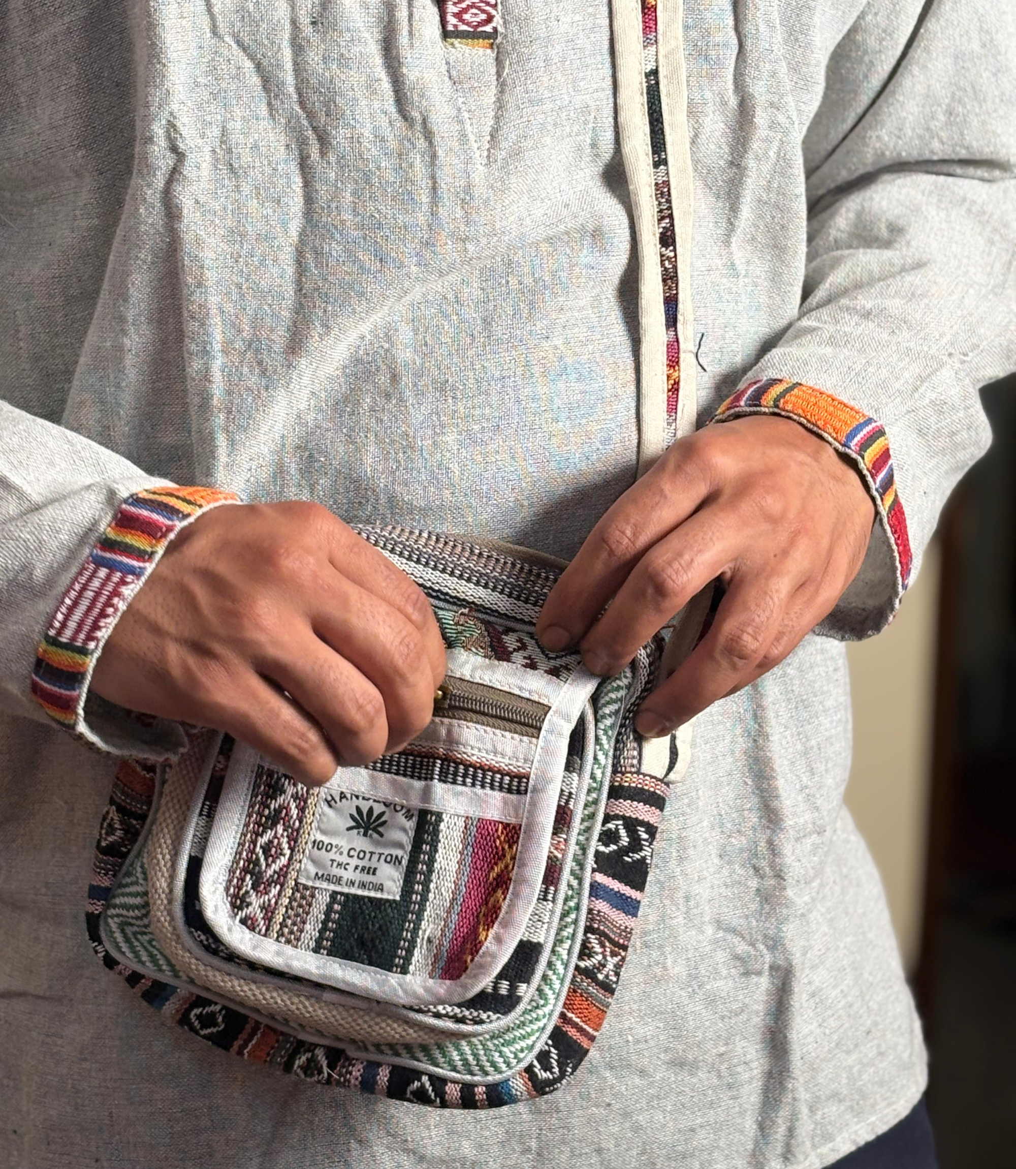 Hemp Side Bag - Small Multicolor