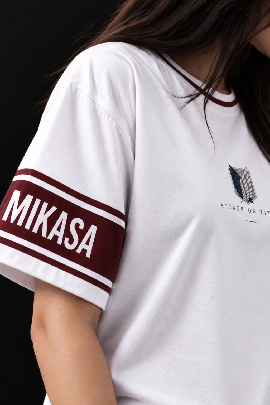 Mikasa Scarlet Oversized Tee – White