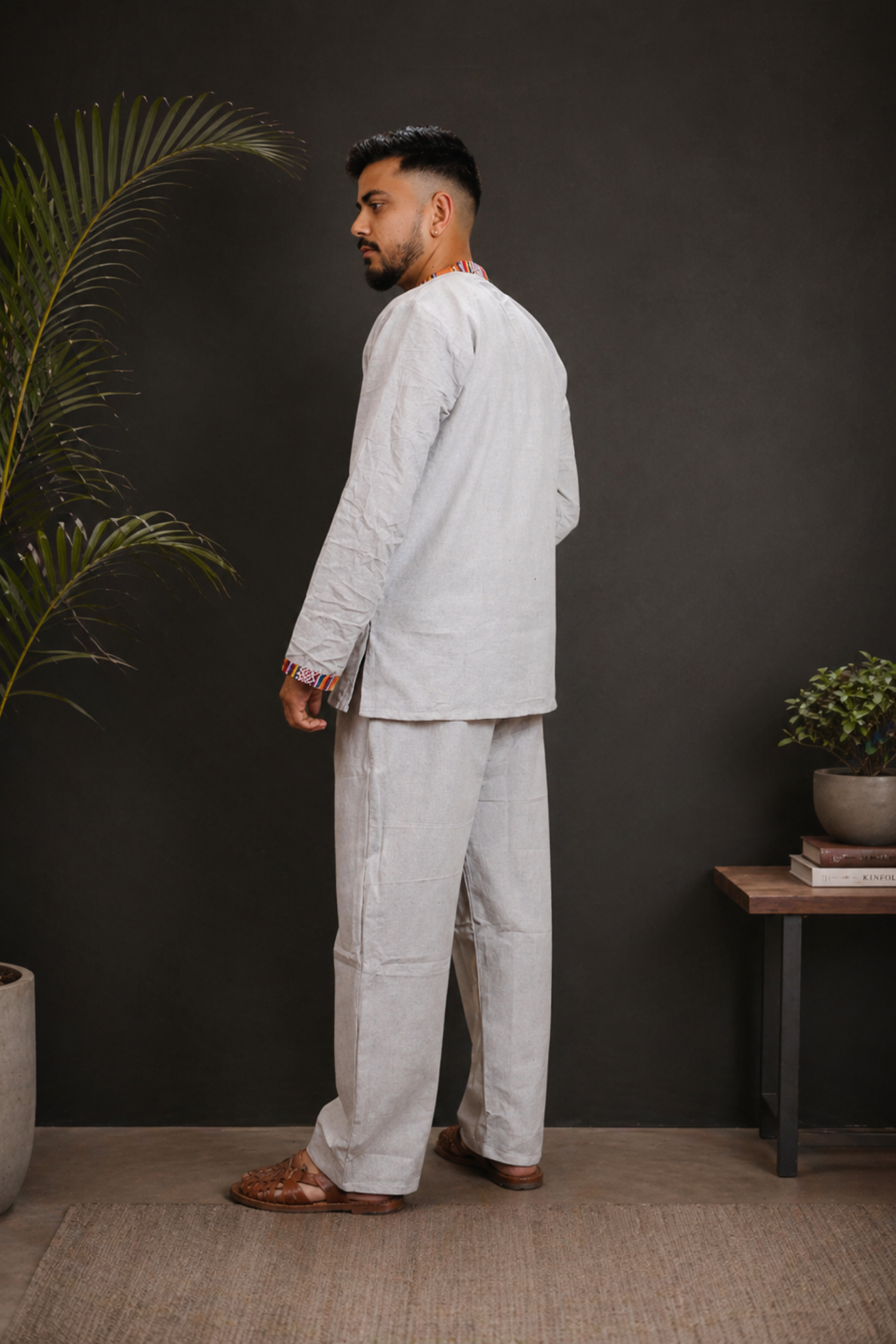 7 CHAKRAS Ethnic Kurta Pajama Set - GREY
