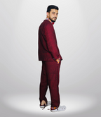 Himachali Cotton Kurta - Pajama - Maroon