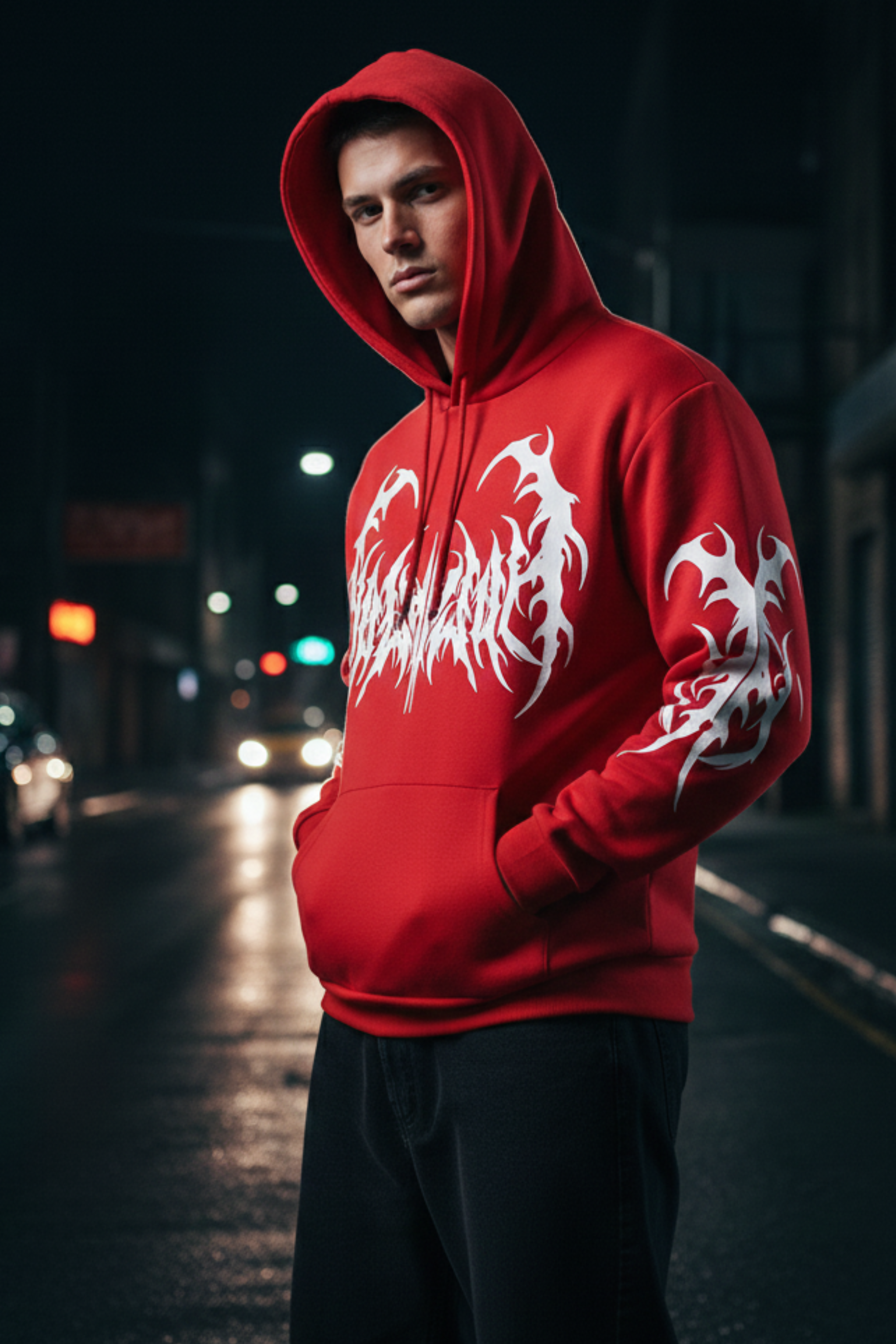 BlazeStrike Unisex Regular Fit Hoodie – Red