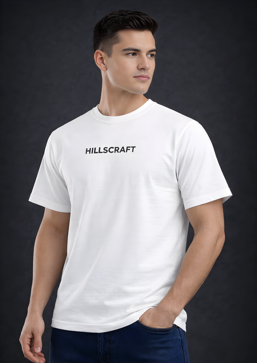 HUNT TO WIN  Regular Fit Printed T-Shirt-White