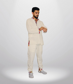 Himachali Cotton Kurta - Pajama - Beige